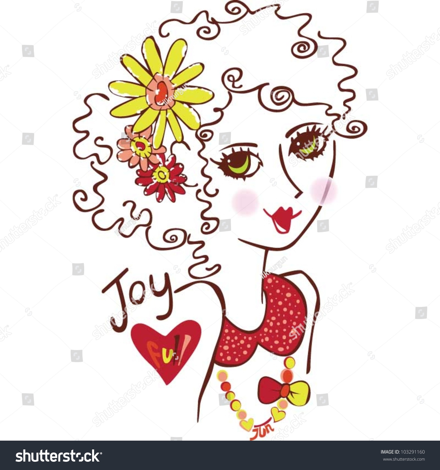 Beautiful Girl Face Stock Vector Royalty Free 103291160 Shutterstock