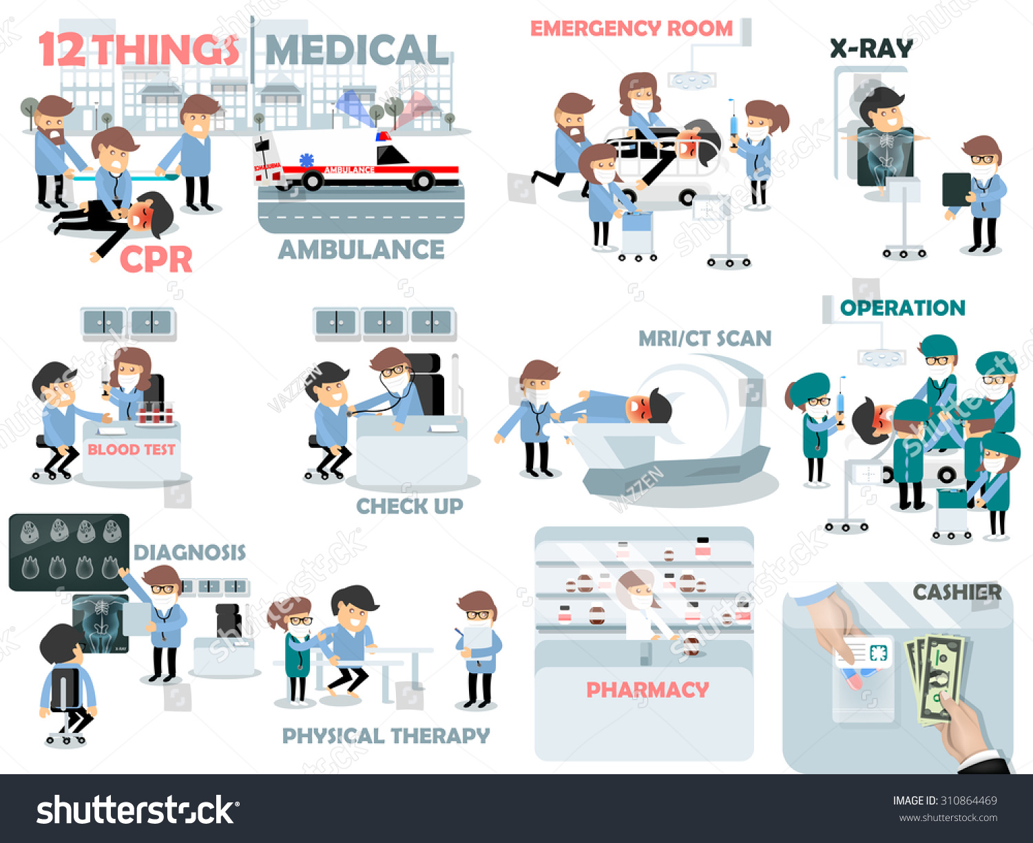 Beautiful Graphic Design Medical Elements12 Things Stock ...