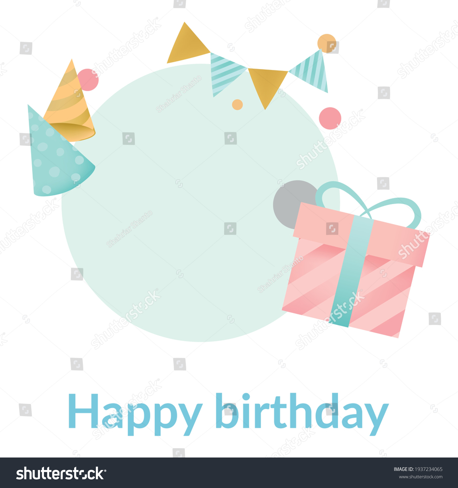 Beautiful Happy Birthday Logo Design Vector Stock Vector (Royalty Free ...