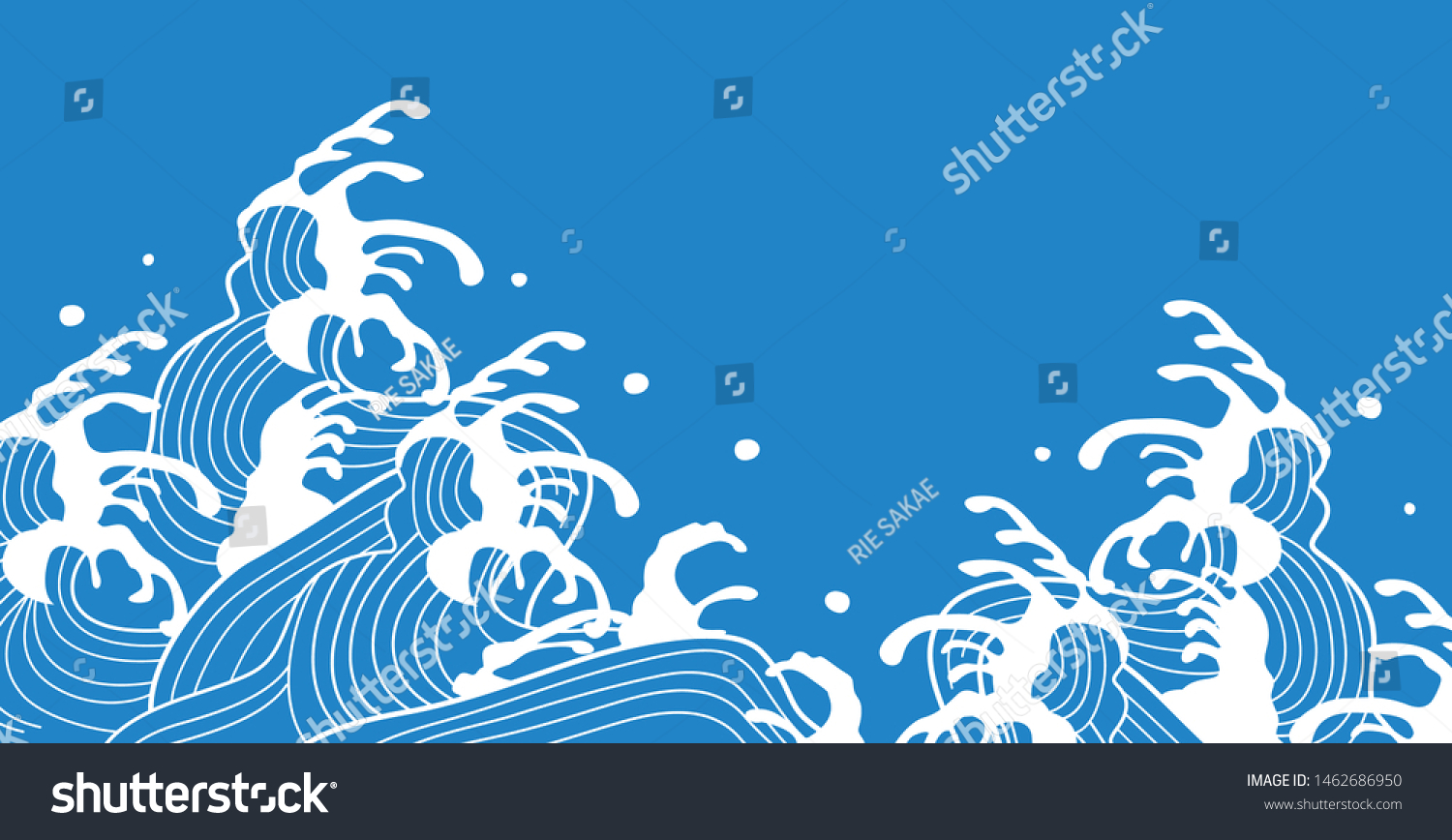 手書き 波 のイラスト素材 画像 ベクター画像 Shutterstock