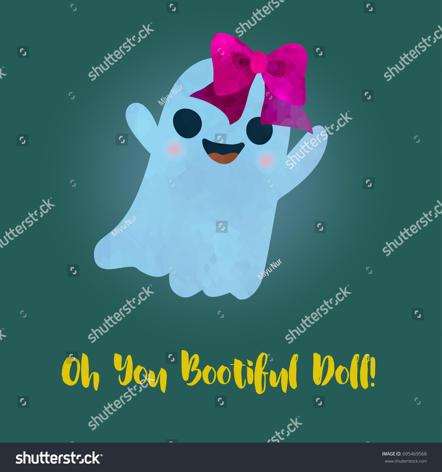 Beautiful Like Doll Ghost Girl Cute Stock Vector Royalty Free