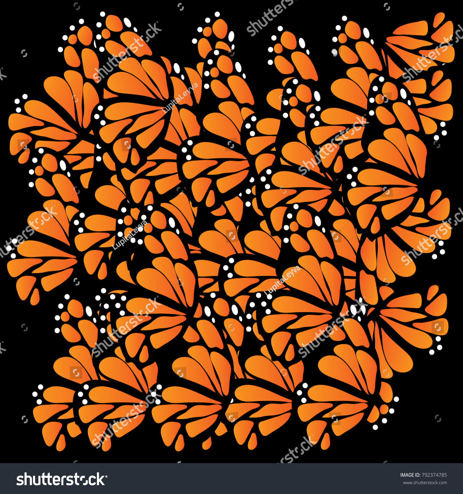 Beautiful Monarch Butterflies Stock Vector Royalty Free 792374785 Shutterstock 3720