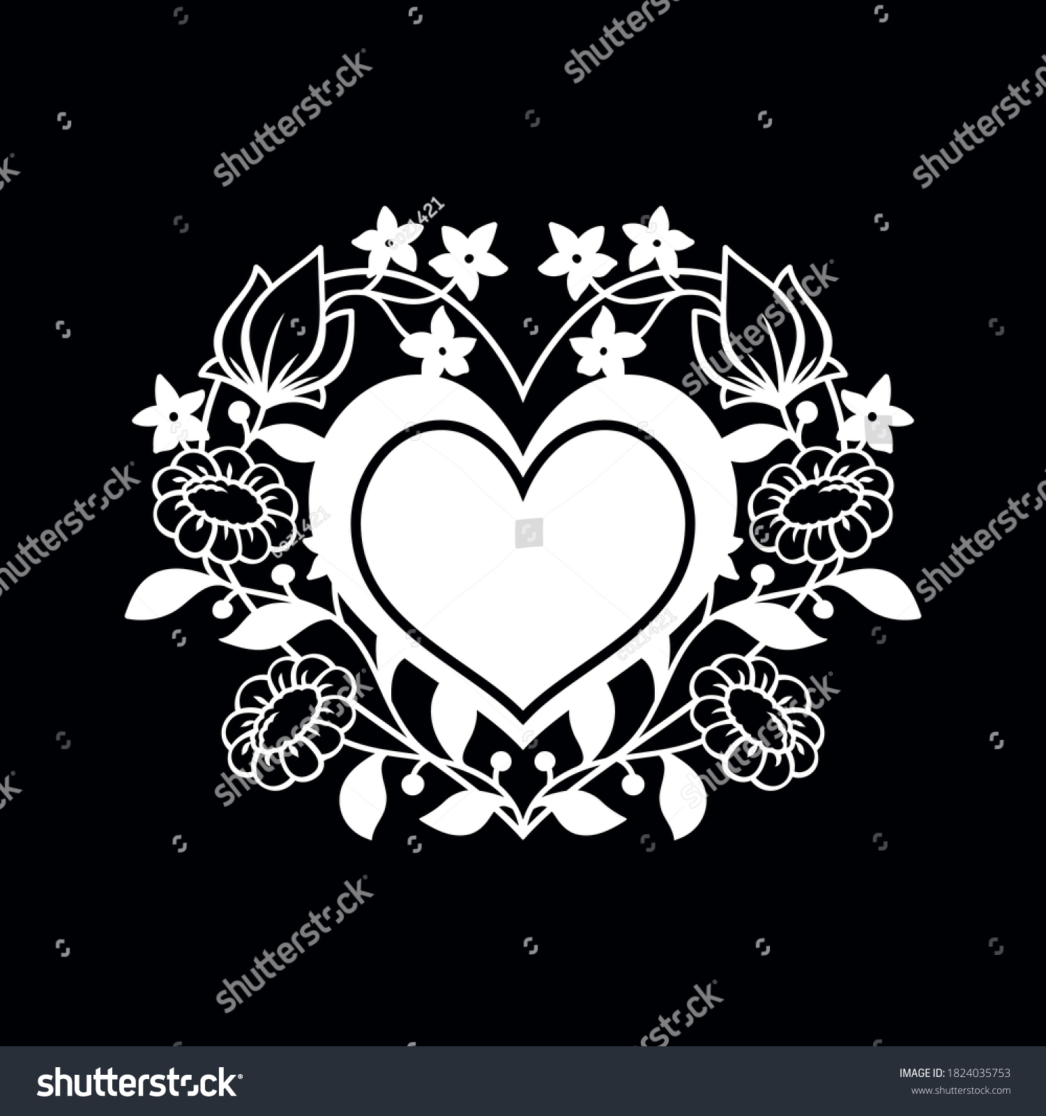 SVG of Beautiful Monogram love vector decoration svg