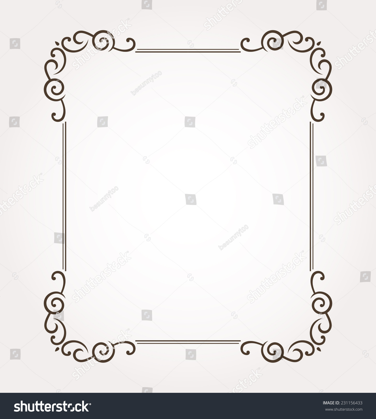 Beautiful Ornate Frame And Card Decoration. Vector Illustration ...
