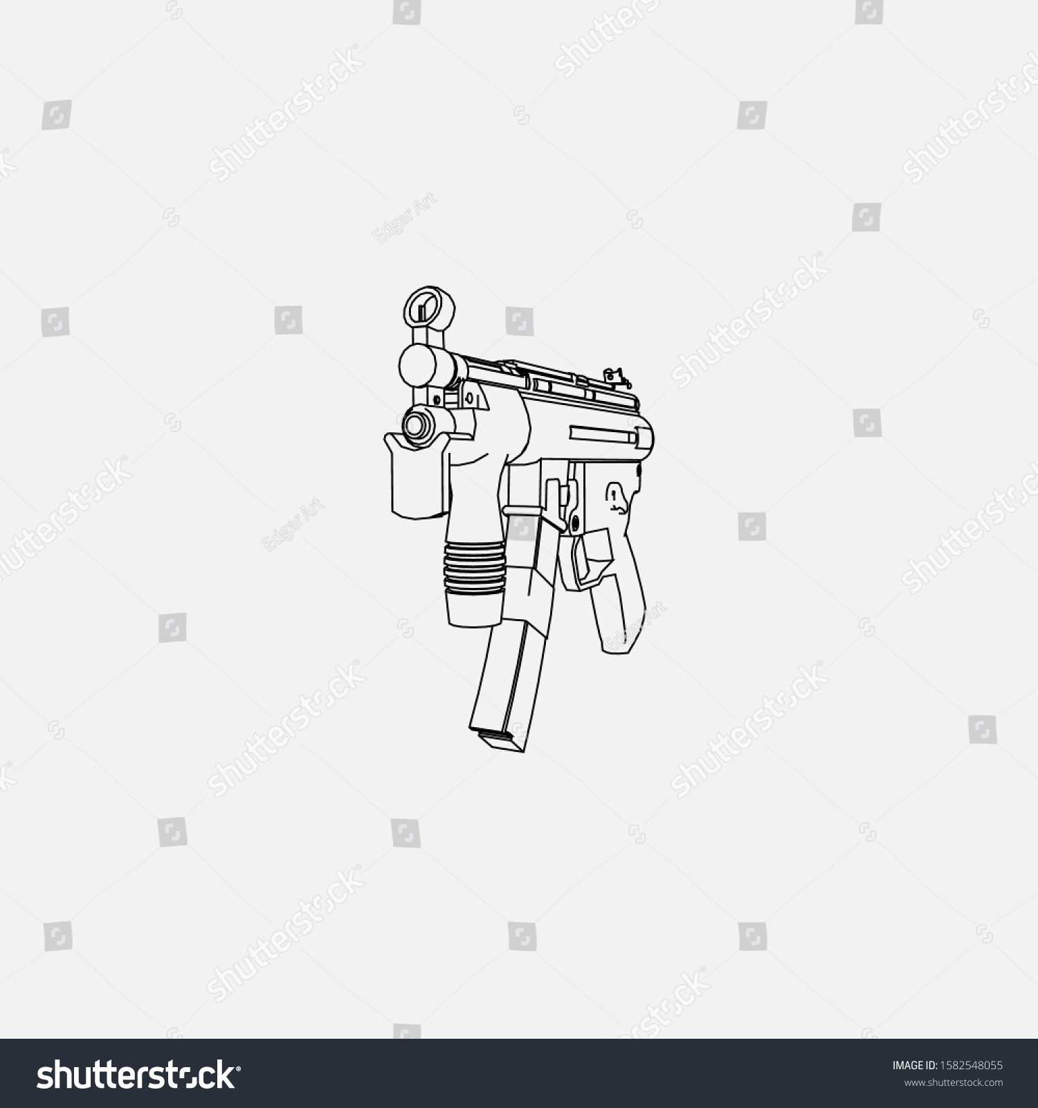 Beautiful Outline Mp5k Icon Mp5k Vector Stock Vector Royalty Free