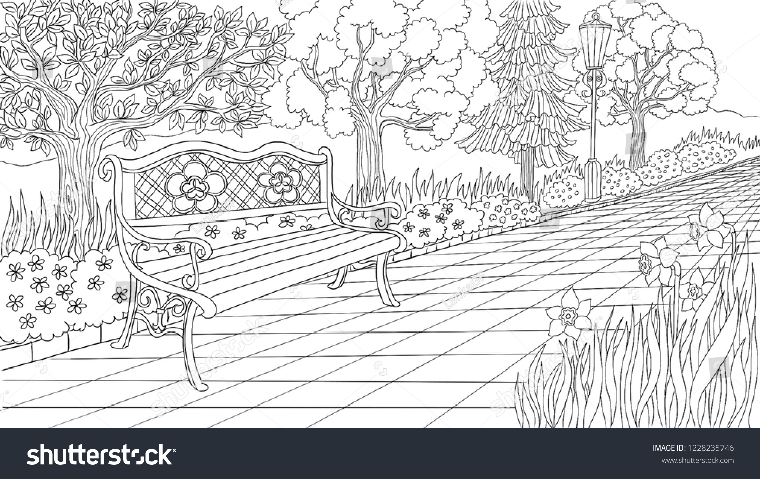 Garden coloring pages Images, Stock Photos & Vectors   Shutterstock