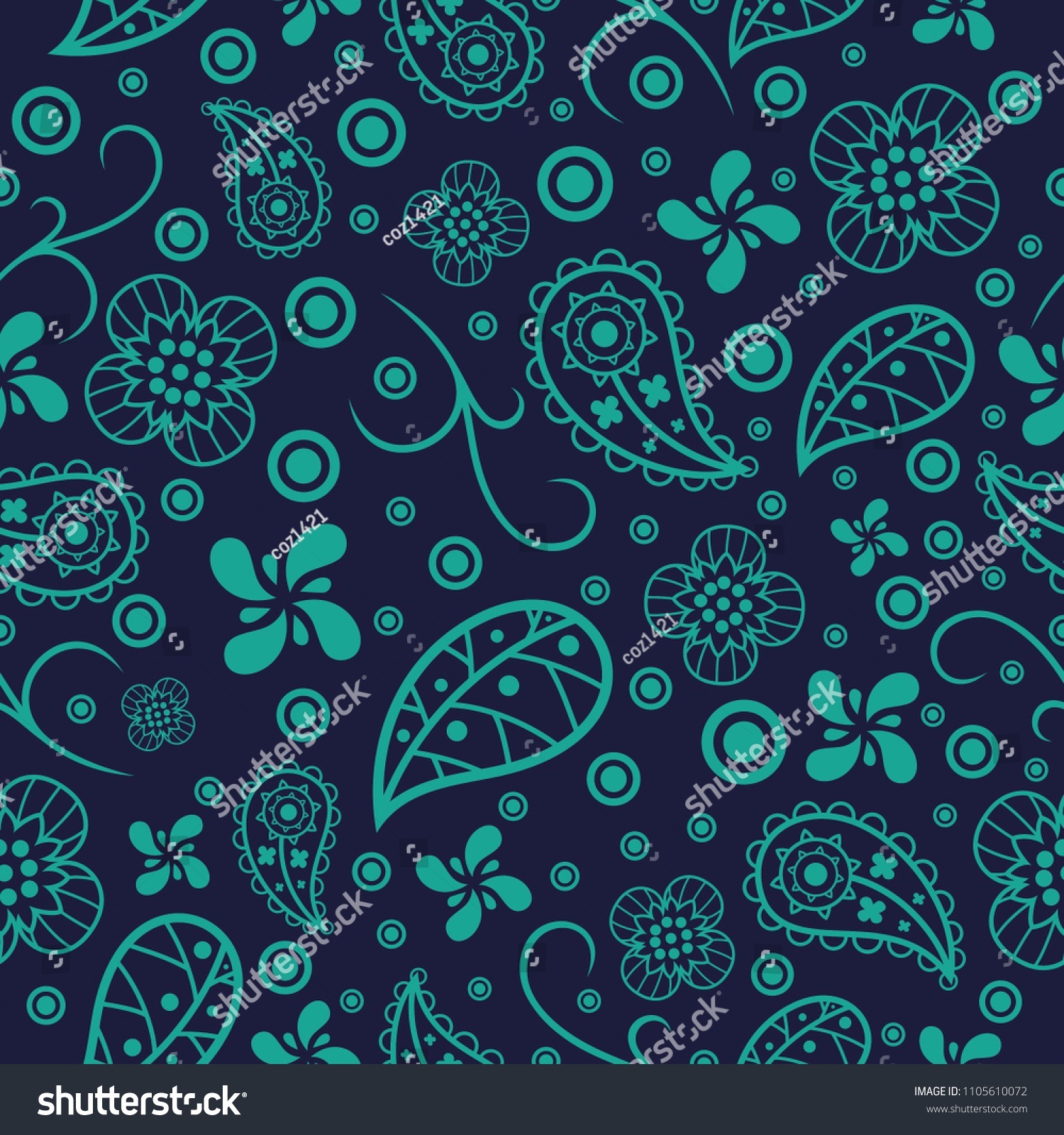 Beautiful Pattern With Paisley Design Beautiful Pattern With Paisley Design