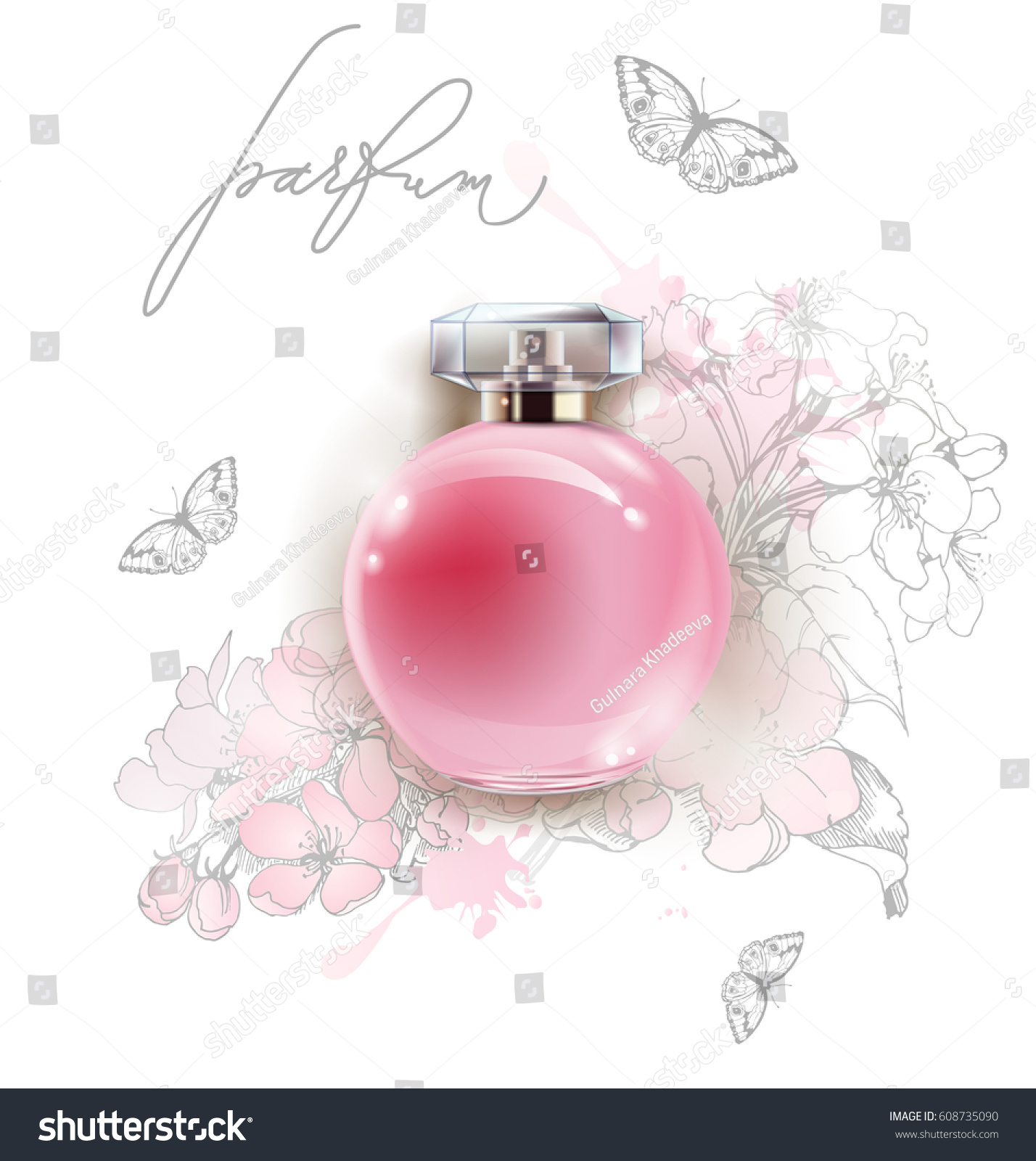 beautiful pink parfym