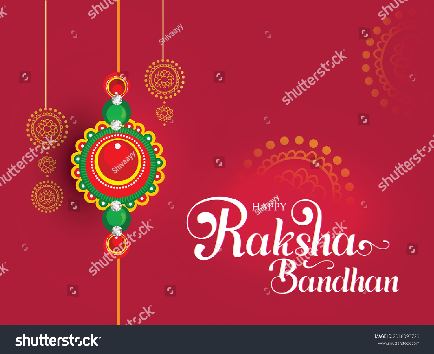 SVG of Beautiful Rakhi Design on Traditional Background with Creative Hand Lettering Text 