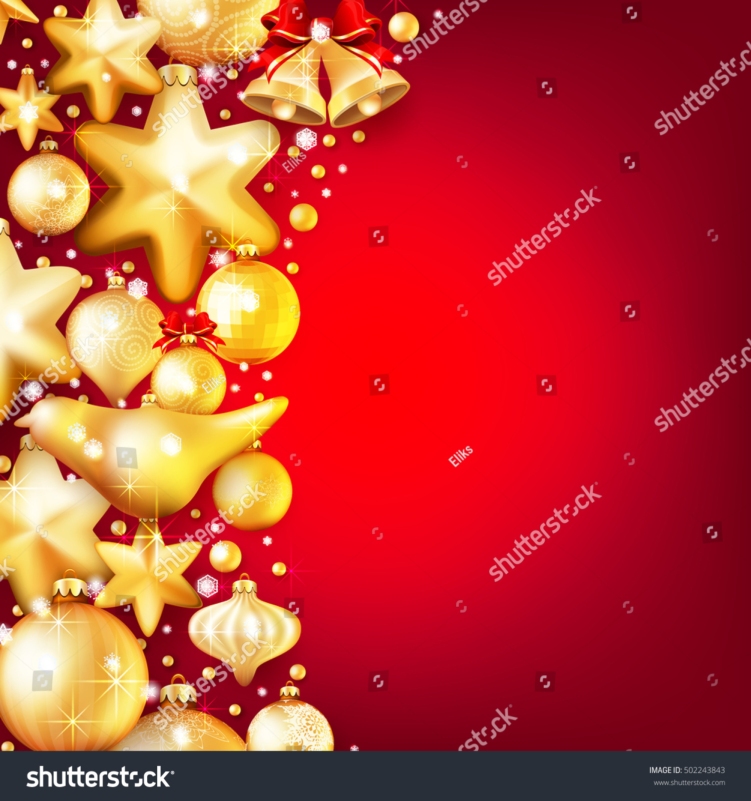 Download Beautiful Red Gold Christmas Background Eps Stock Vector Royalty Free 502243843 PSD Mockup Templates