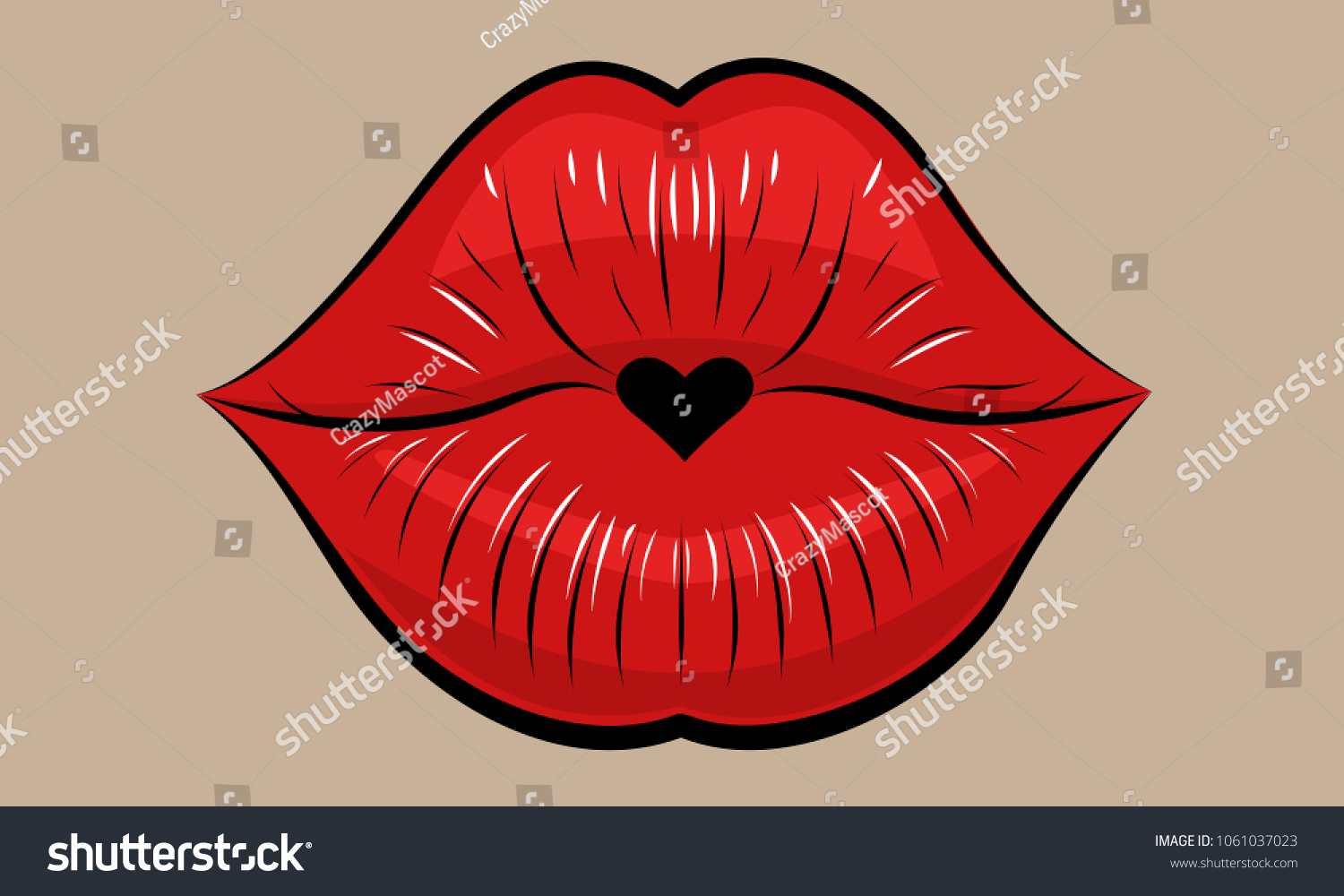 Beautiful Sexy Female Lips Sending Kiss Stock Vector Royalty Free 1061037023 Shutterstock 2581