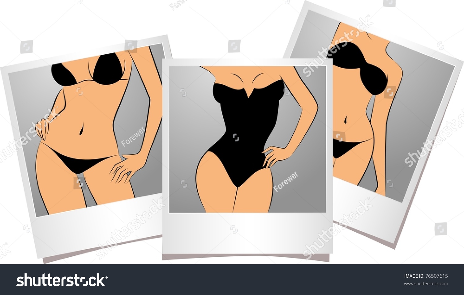 Beautiful Sexy Girls Photo Frames Vector 库存矢量图（免版税）76507615 Shutterstock 8330