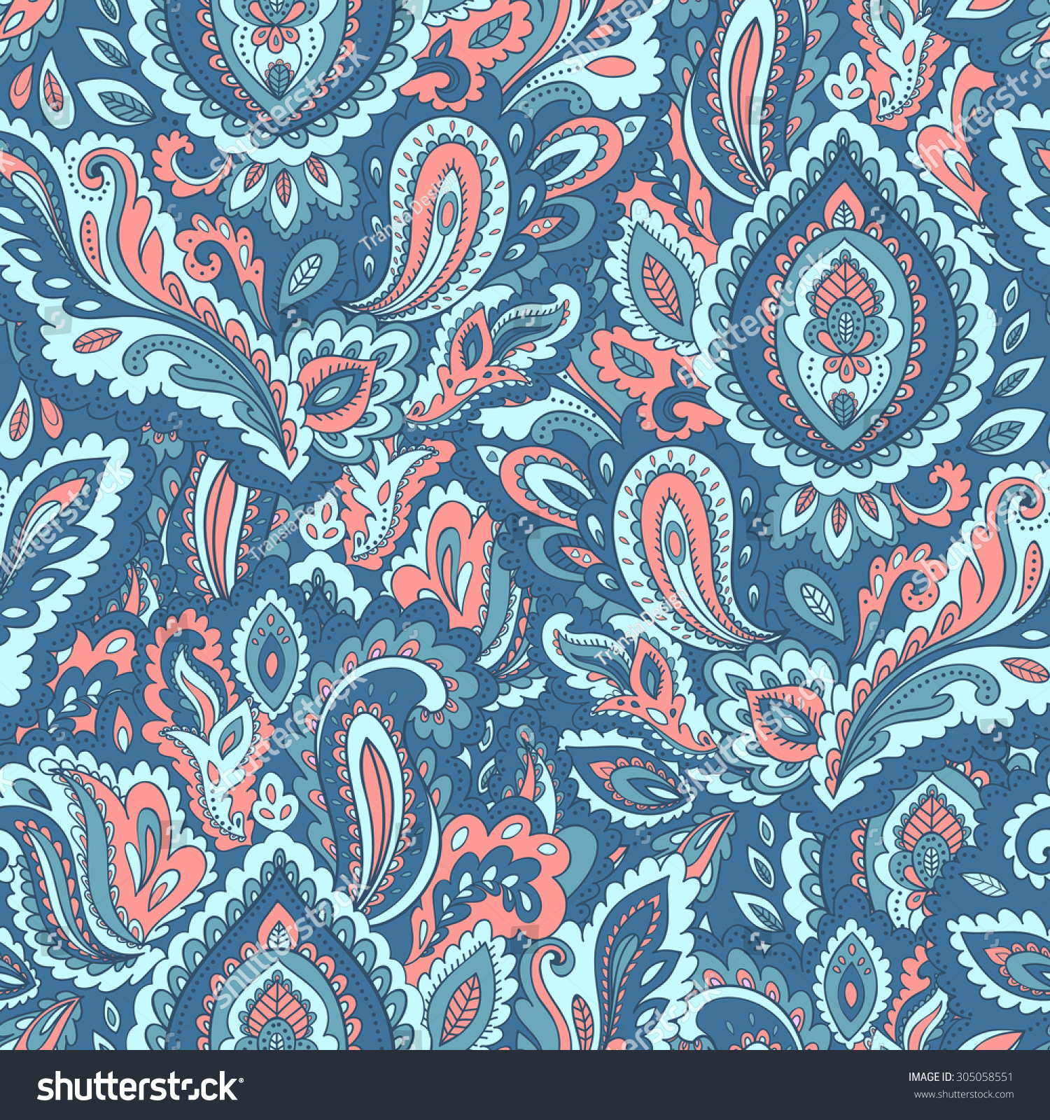 Beautiful Vector Vintage Floral Leaf Seamless Stock Vector Royalty Free 305058551 Beautiful Vector Vintage Floral Leaf Seamless Stock Vector Royalty Free 305058551