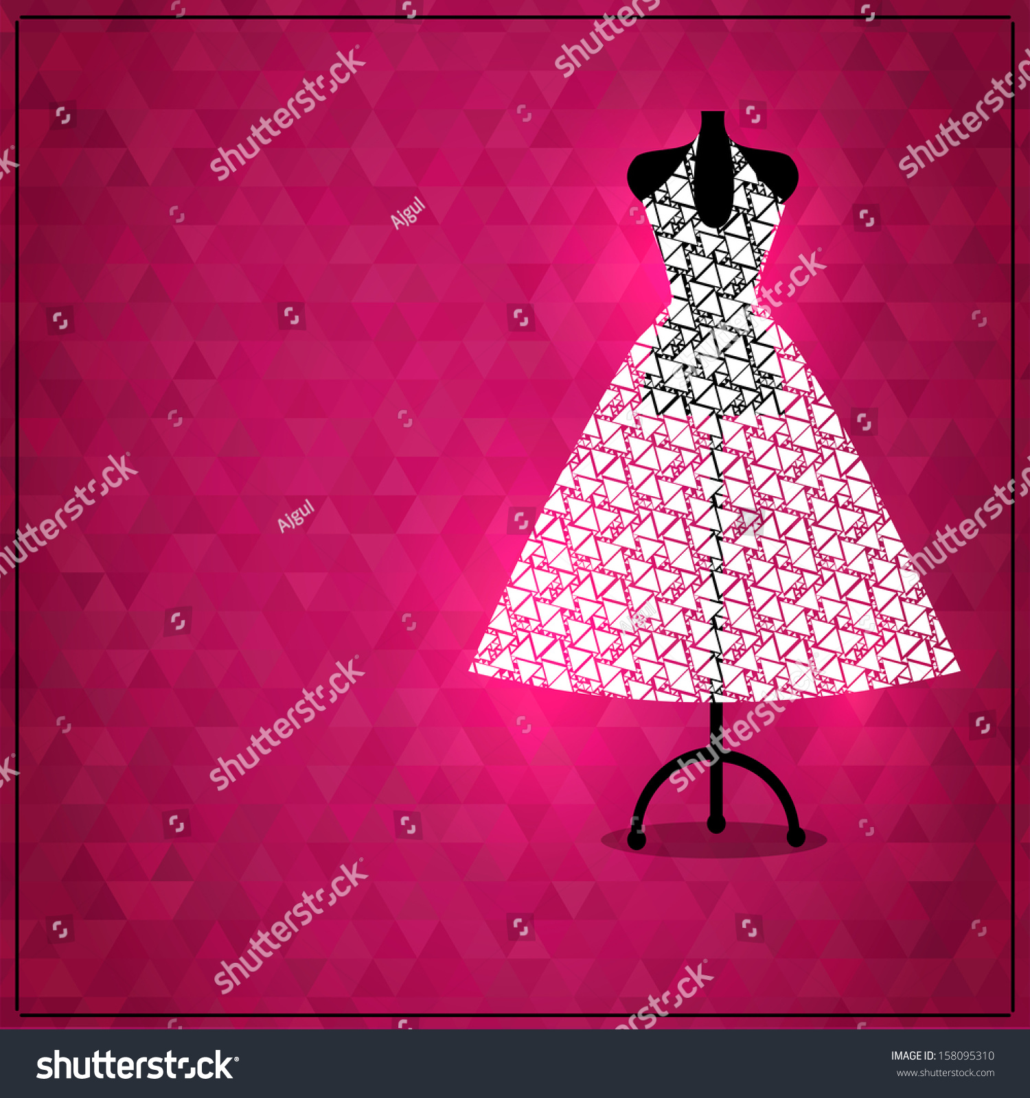 Beautiful Wedding Dress On Mannequin Stock Vector Royalty Free 158095310 Shutterstock 2903