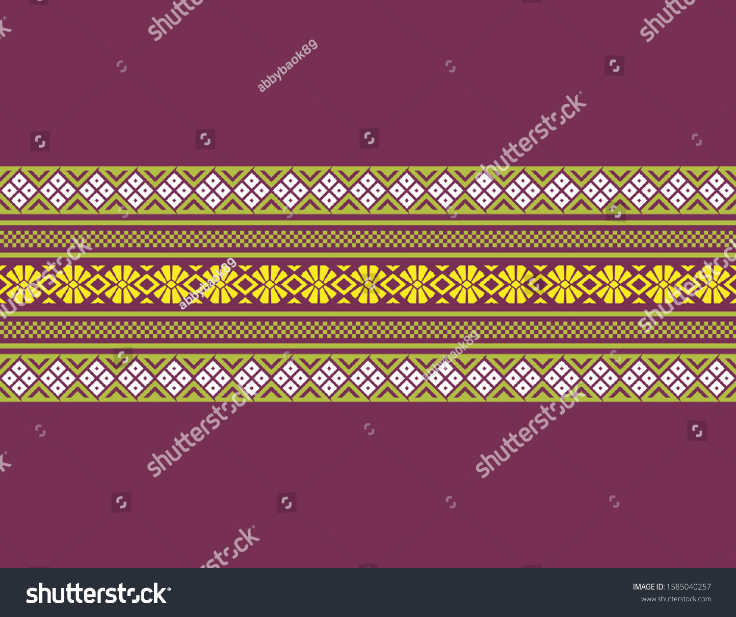 Beauty Frame Border Batik Indonesian Lombok Stock Vector Royalty Free