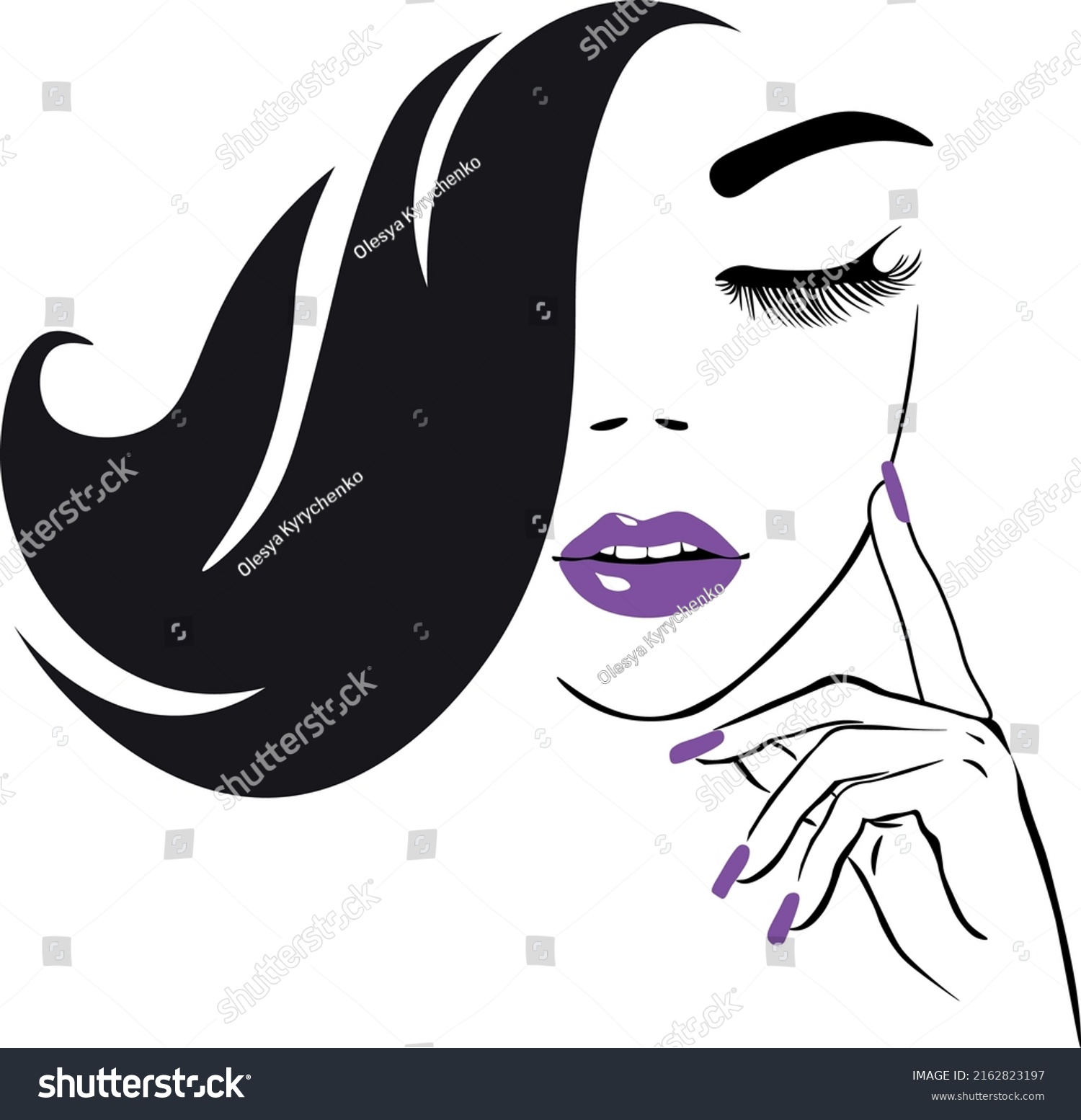 Beauty Logo Beautiful Woman Face Sexy Stock Vector Royalty Free 2162823197 Shutterstock 2068