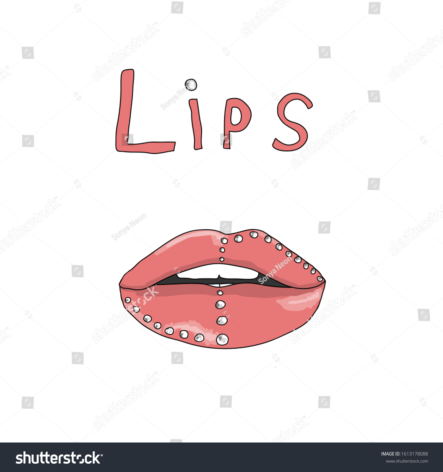 Beauty Red Sexy Female Lips Vector Stock Vector Royalty Free Shutterstock