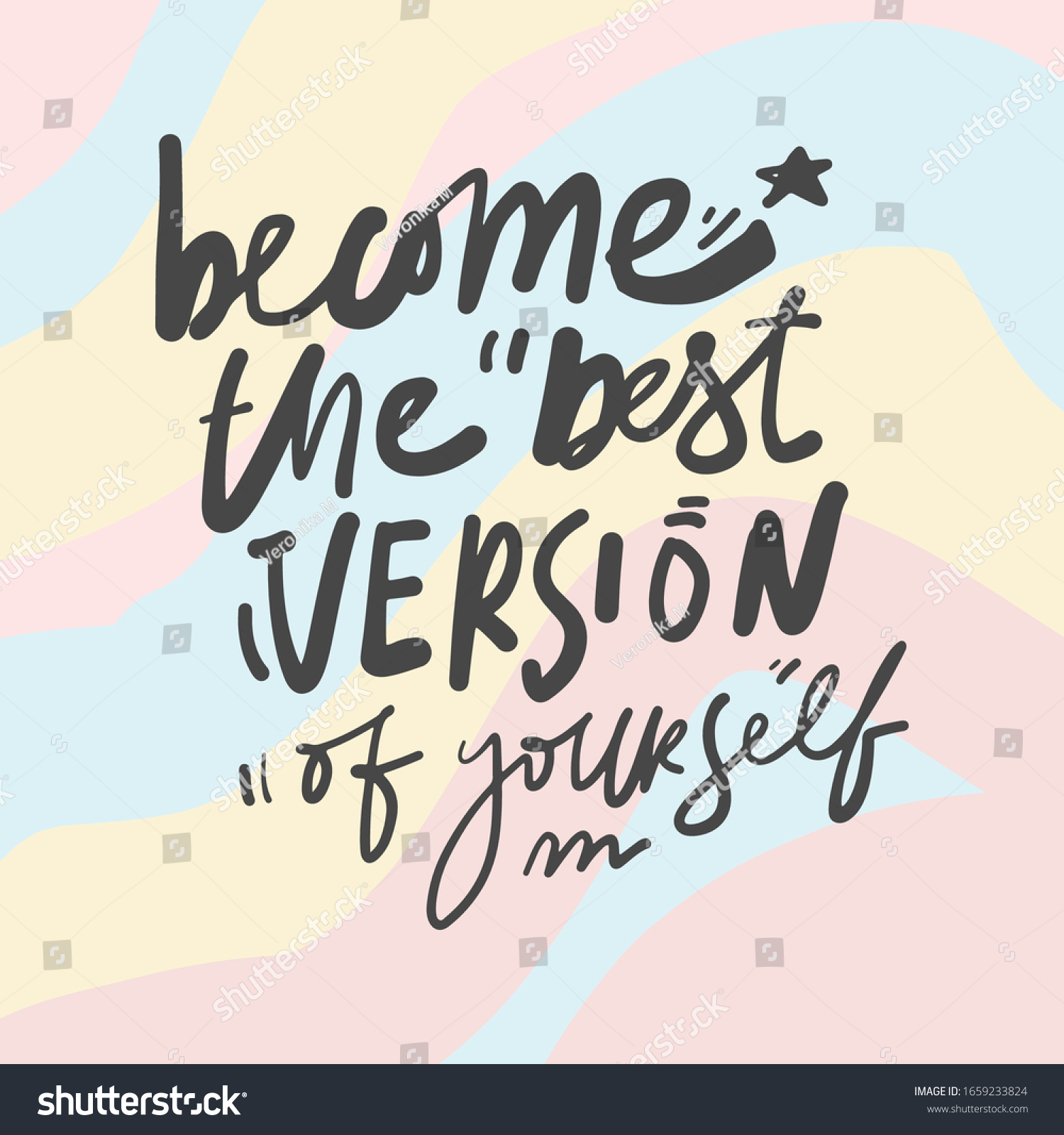 Become Best Version Yourself Positive Inspirational Stock Vector Royalty Free 1659233824