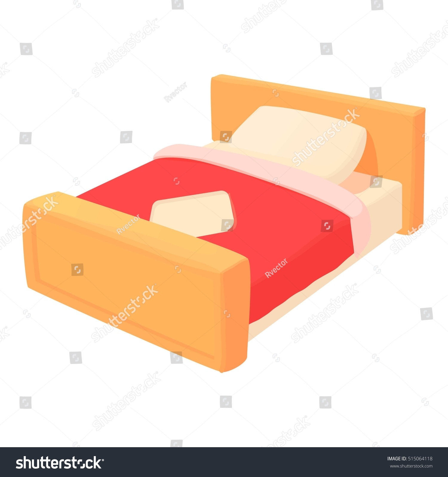 Bed Icon Cartoon Illustration Bed Vector Stock Vector (Royalty Free