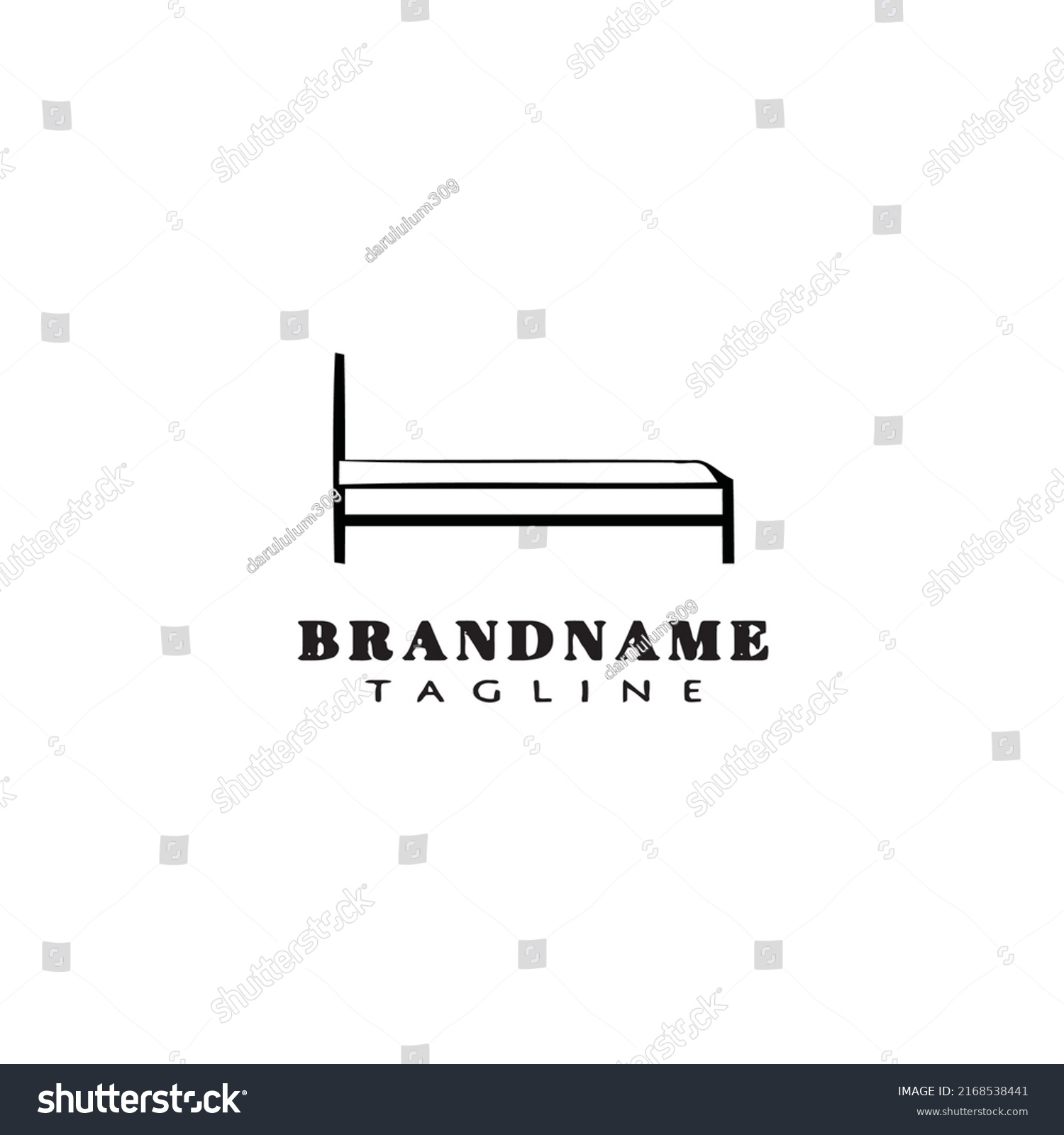 Bed Logo Cartoon Logo Icon Design Stock Vector (royalty Free 