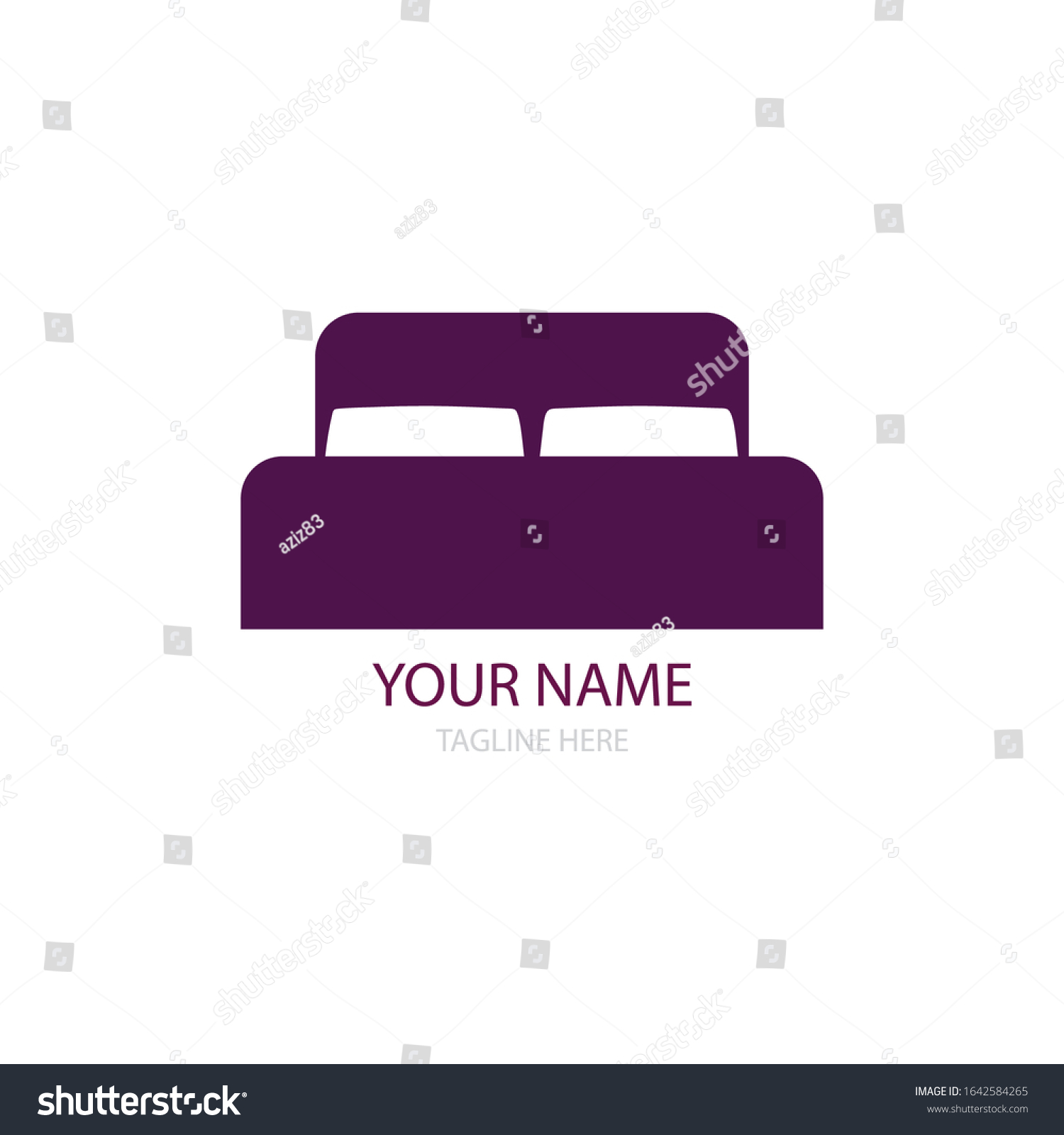 Bed Room Icon Logo Vector Stock Vector (Royalty Free) 1642584265 ...