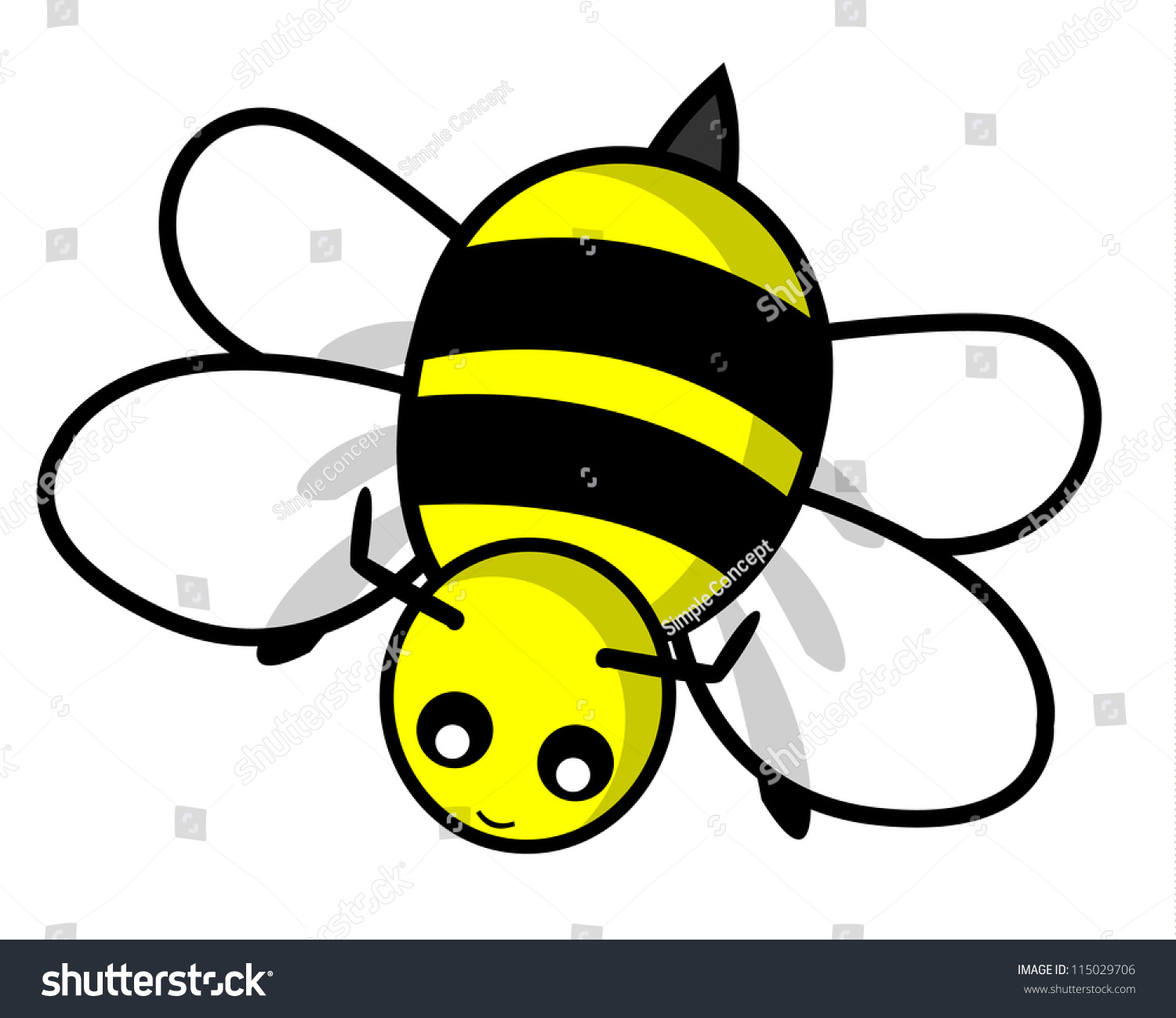 Bee Stock Vector 115029706 : Shutterstock