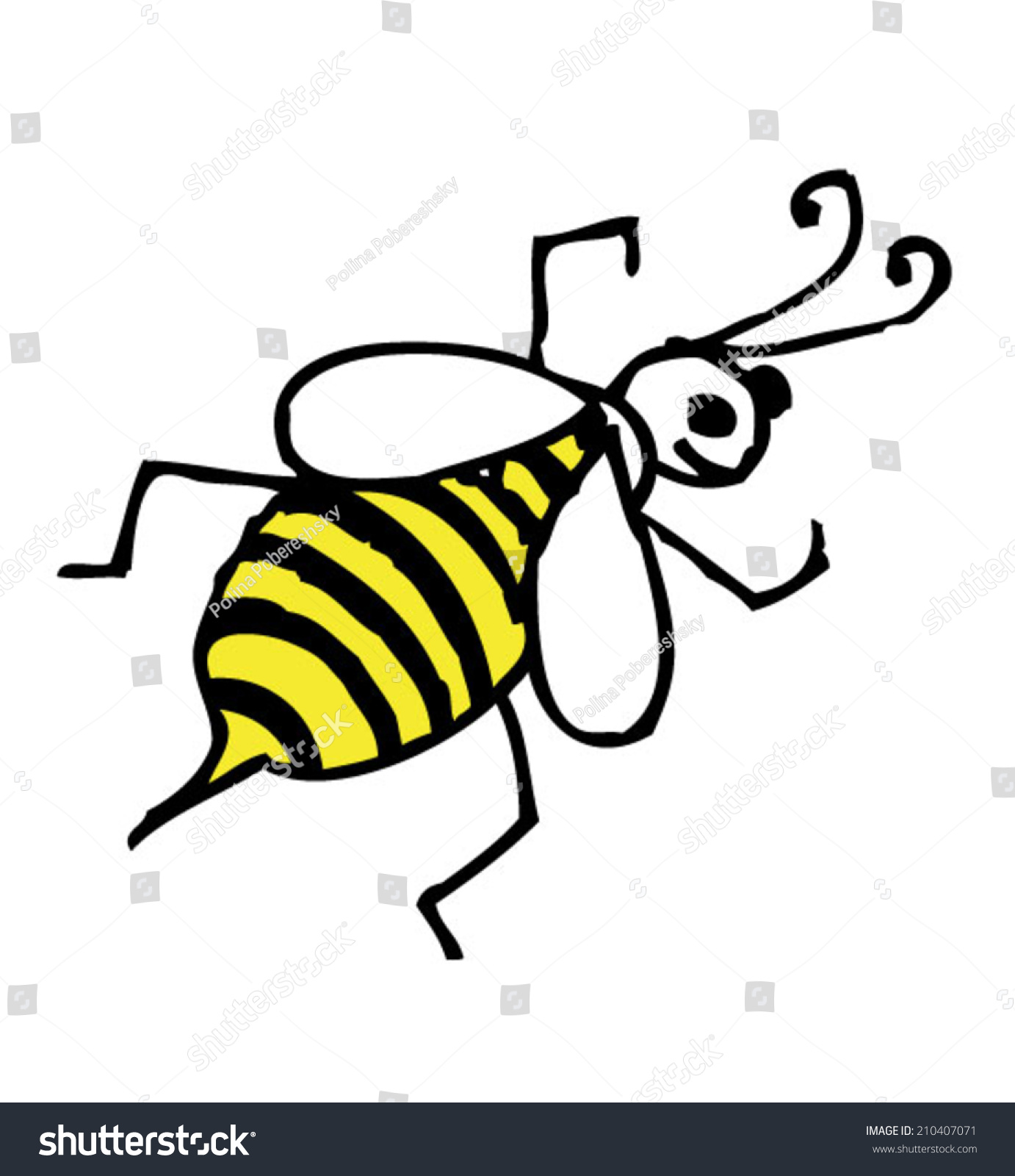 Bee Stock Vector 210407071 : Shutterstock