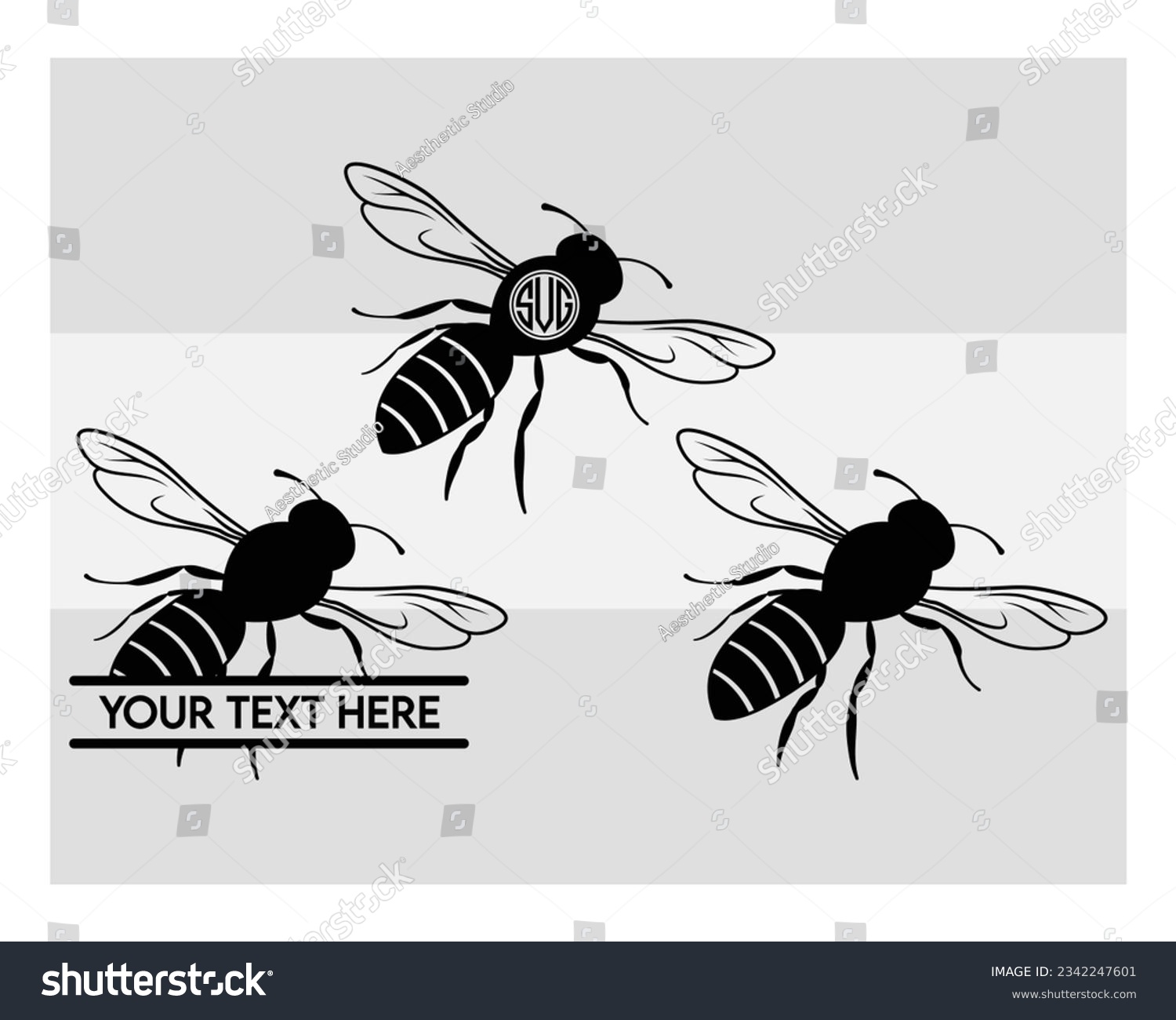 SVG of Bee, Bumble Bee Svg, Honey Bee Silhouette, Animals Svg, Circut Cut Files Silhouette, Bee Clipart Svg, Honeybee Svg, Silhouette, Vcetor, Outline, Eps, Cut file svg