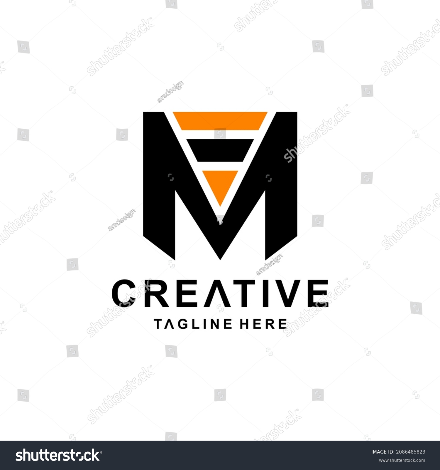 Bee Combination Letter Mabstract Emblem Design Stock Vector (Royalty ...