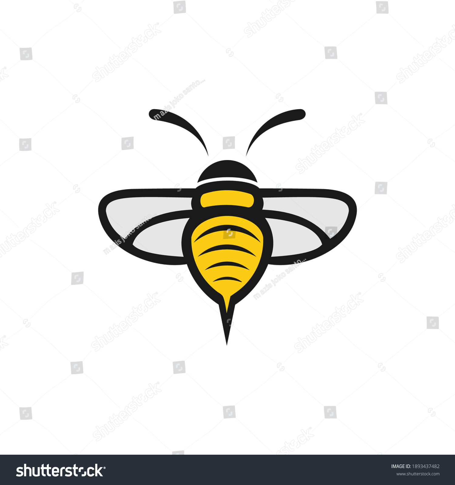 Bee Design Concept Vector Stock Vector (Royalty Free) 1893437482 ...