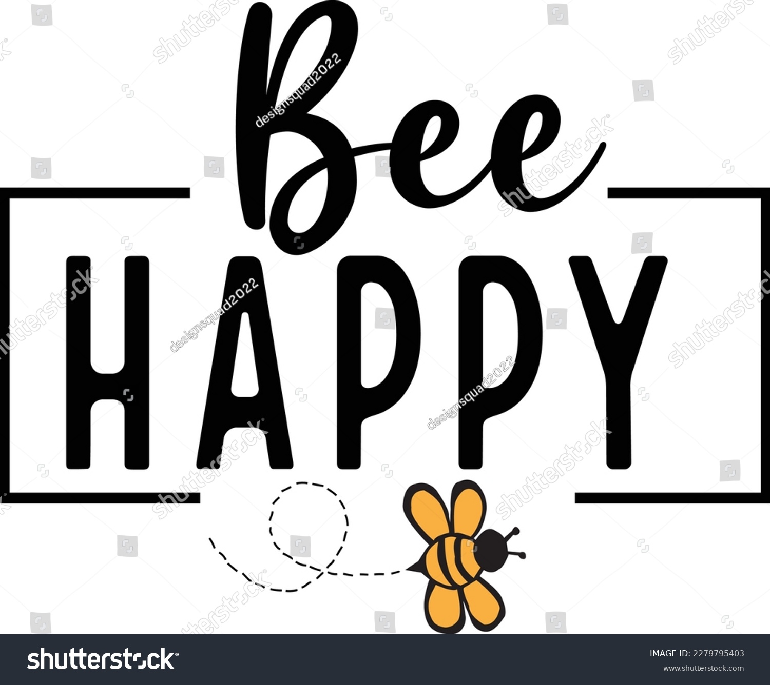 SVG of Bee happy funny bee svg svg