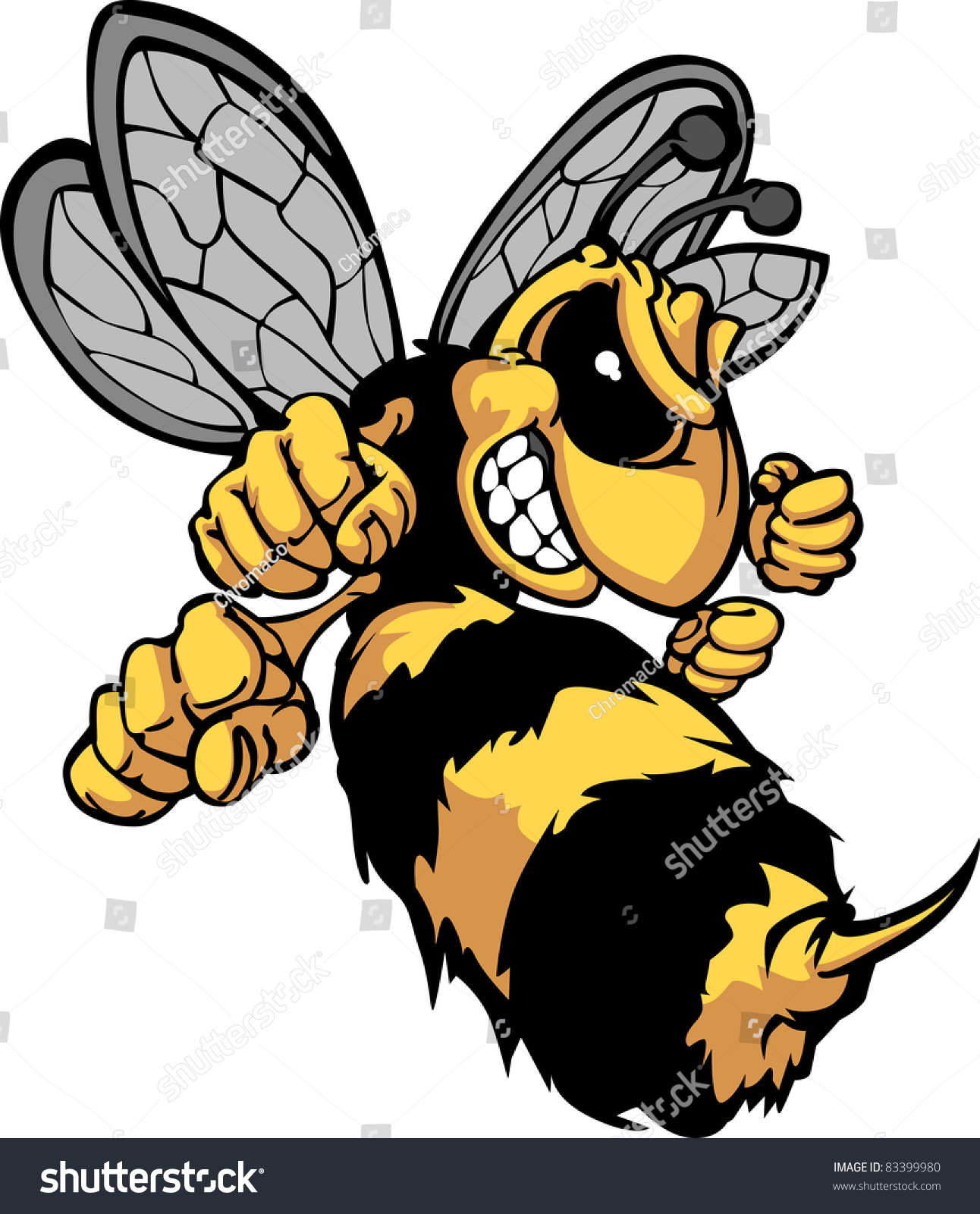 SVG of Bee Hornet Cartoon Image svg