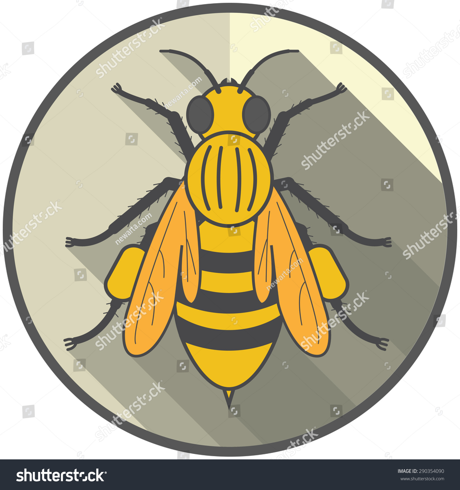 Bee Icon Stock Vector 290354090 - Shutterstock