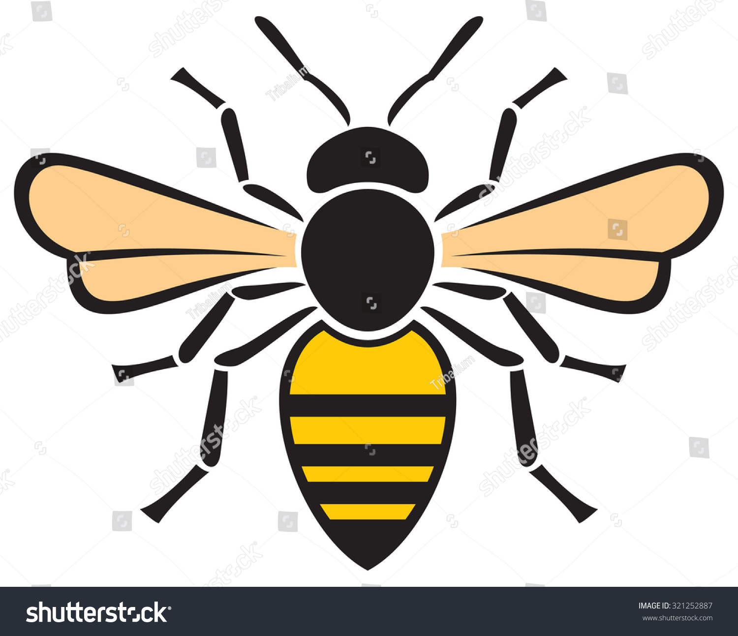 Bee Icon Stock Vector 321252887 - Shutterstock