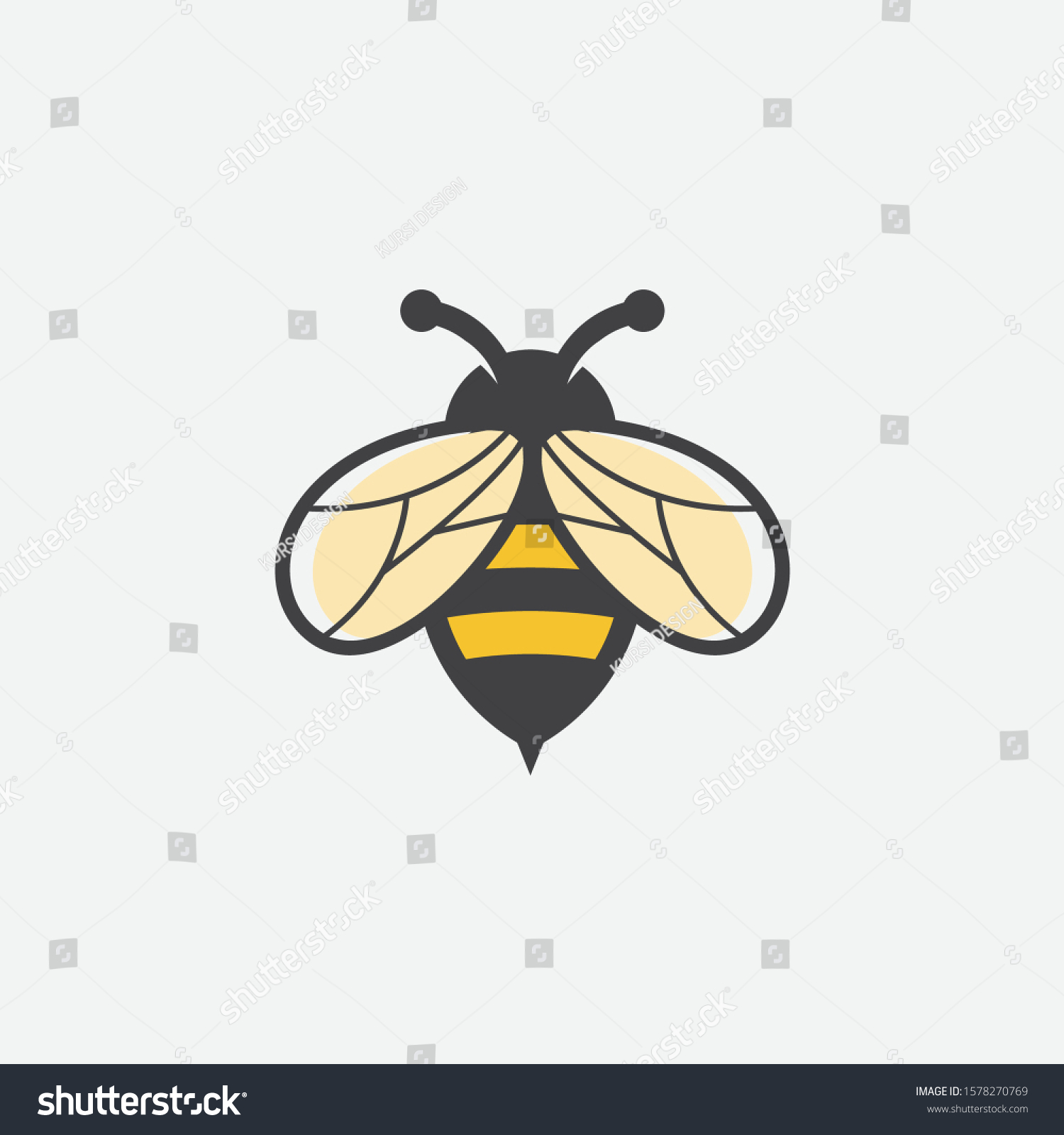 Bee Icon Logo Design Inspiraiton Unique Stock Vector (Royalty Free ...