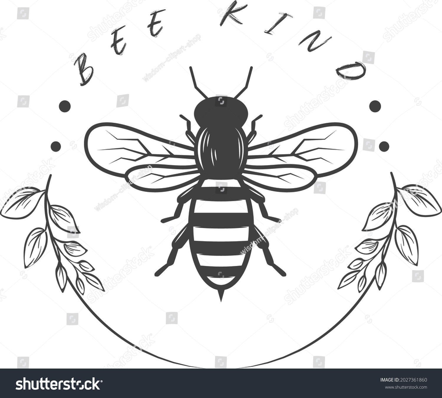 SVG of Bee Kind T-Shirt Decal Design Cut Out Files SVG PNG svg