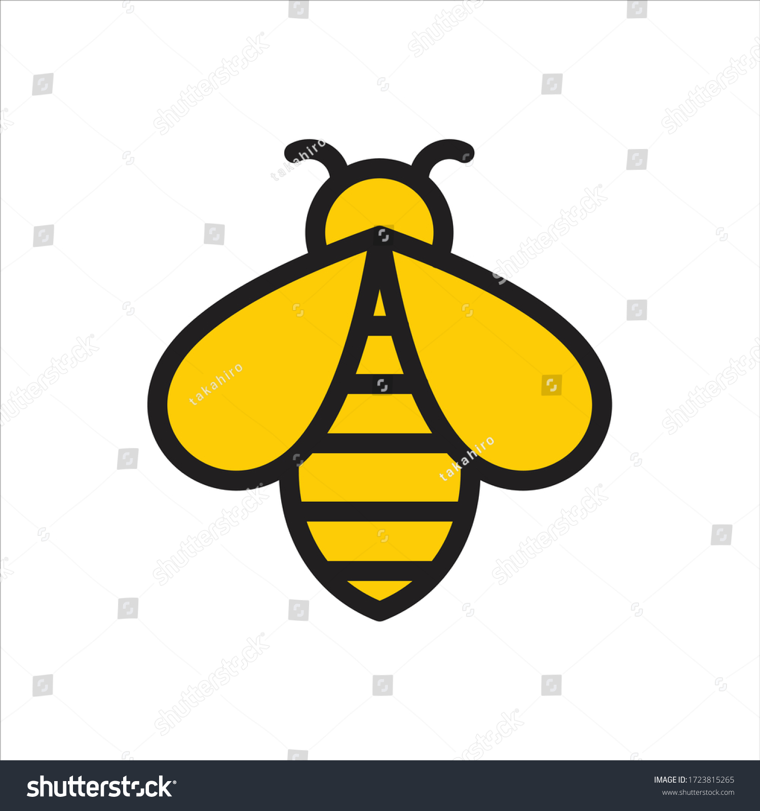 Bee Logo Design Vector Honeybee Abstract Stock Vector (Royalty Free ...