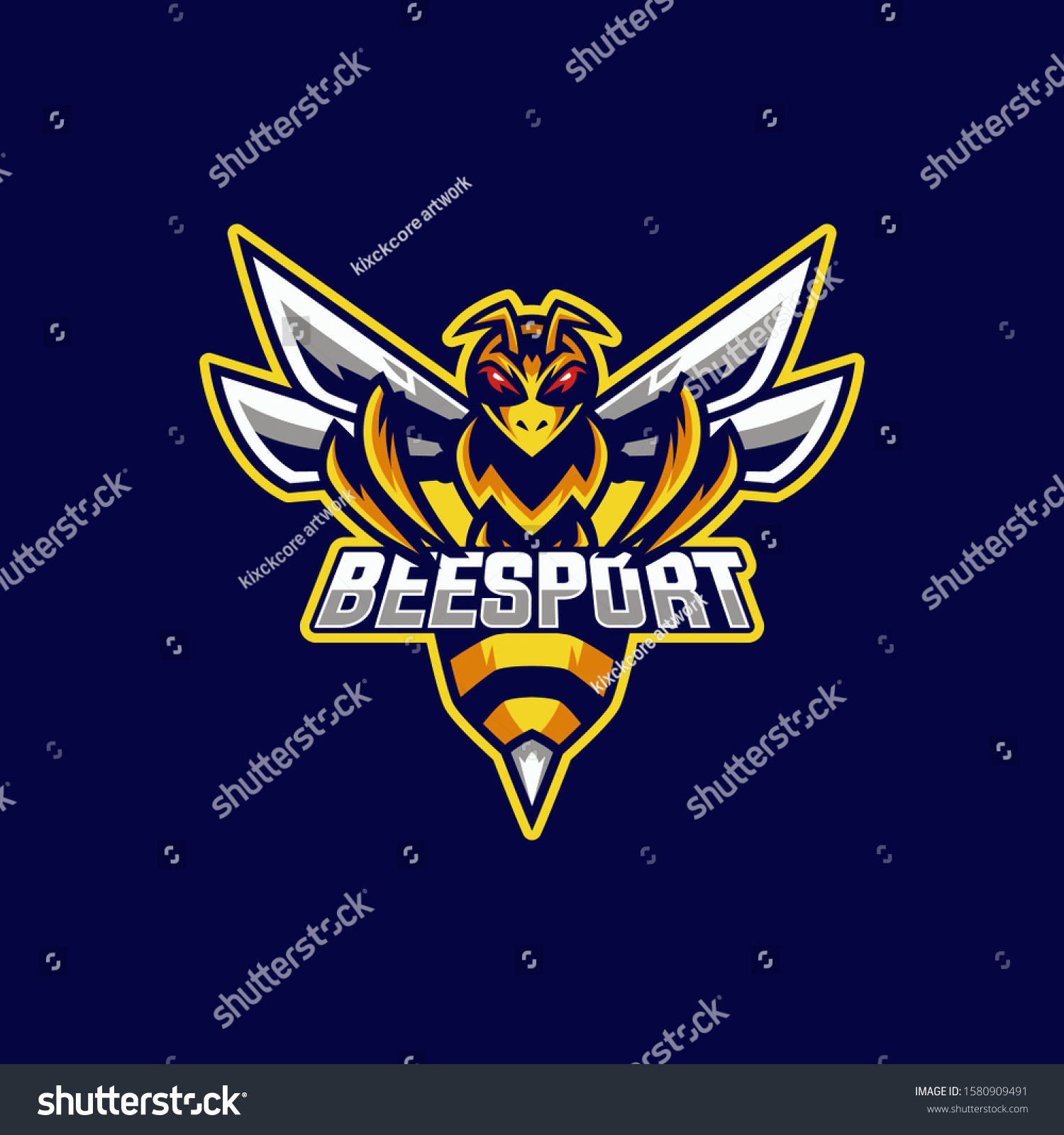 Bee Mascot Gaming Logo Modern Style Stock Vector Royalty Free 1580909491