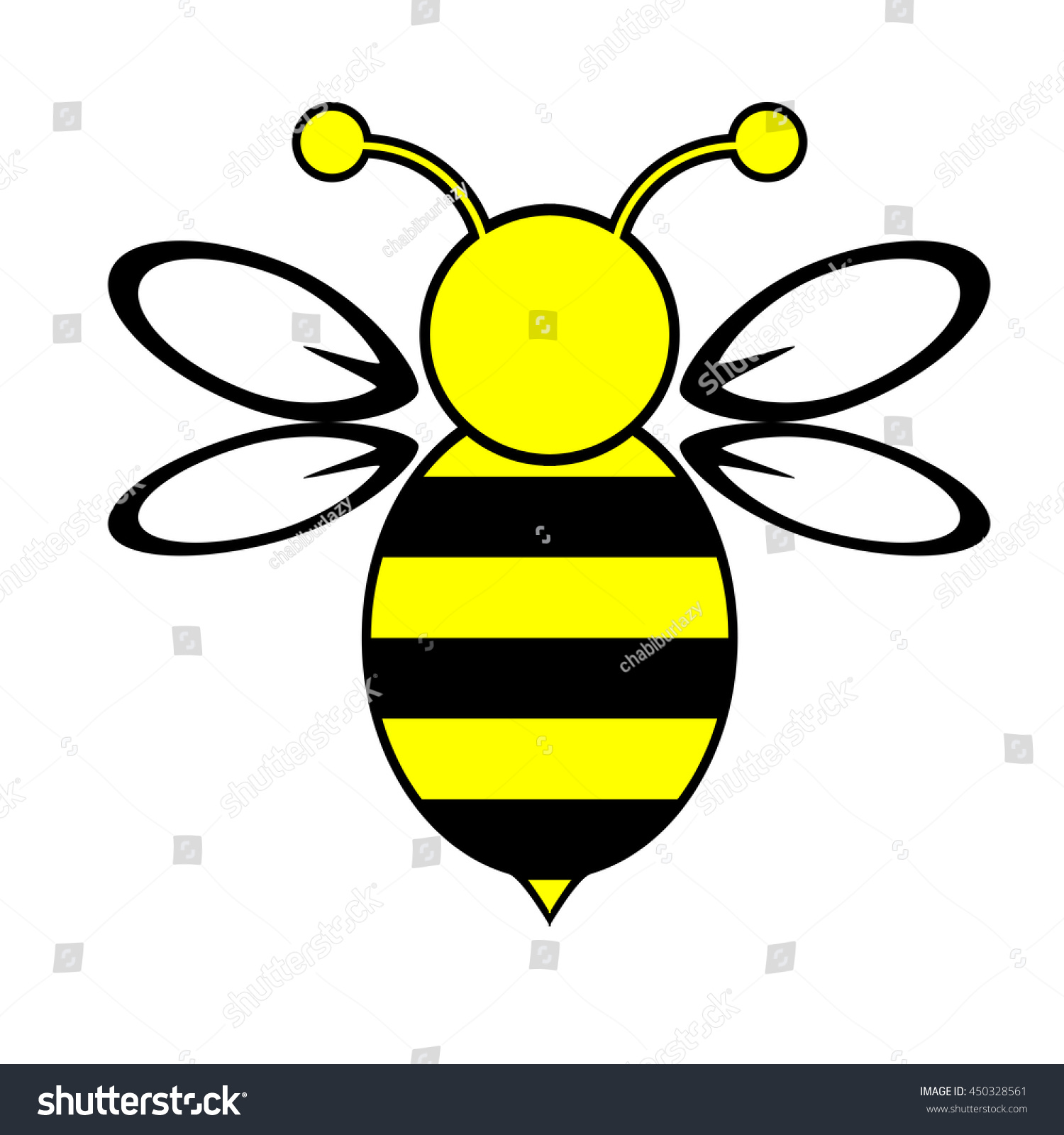 Bee Vector Stock Vector 450328561 - Shutterstock