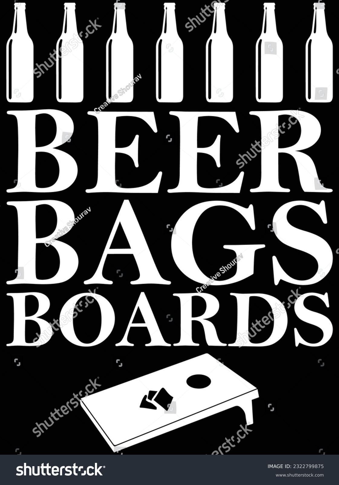 SVG of Beer Bags boards vector art design, eps file. design file for t-shirt. SVG, EPS cuttable design file svg