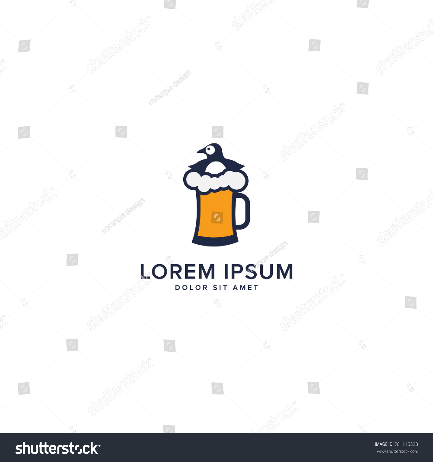 Beer Penguin Logo Stock Vector (Royalty Free) 781115338 | Shutterstock