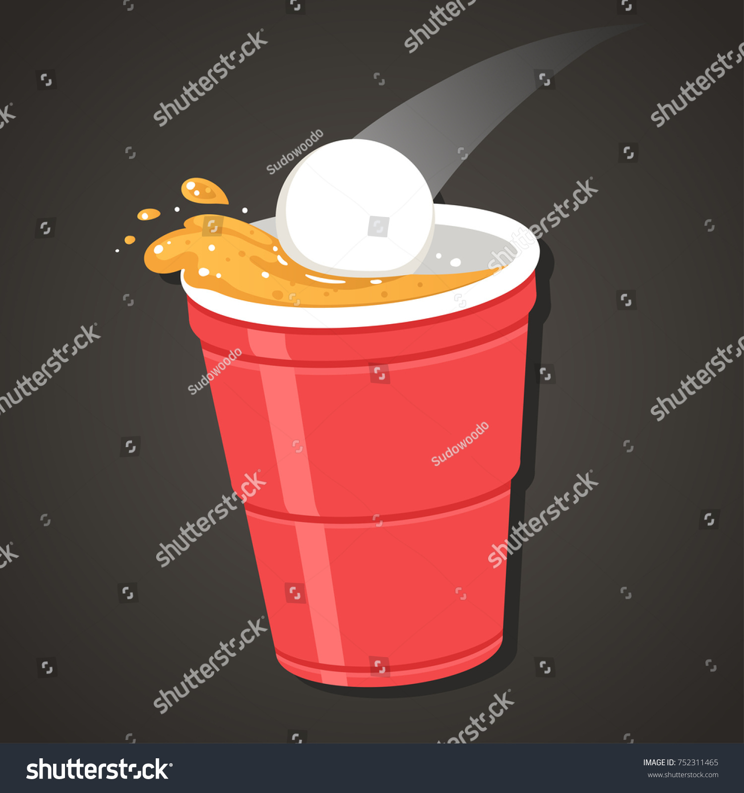 Beer Pong Illustration Ping Pong Ball Stock Image Download Now