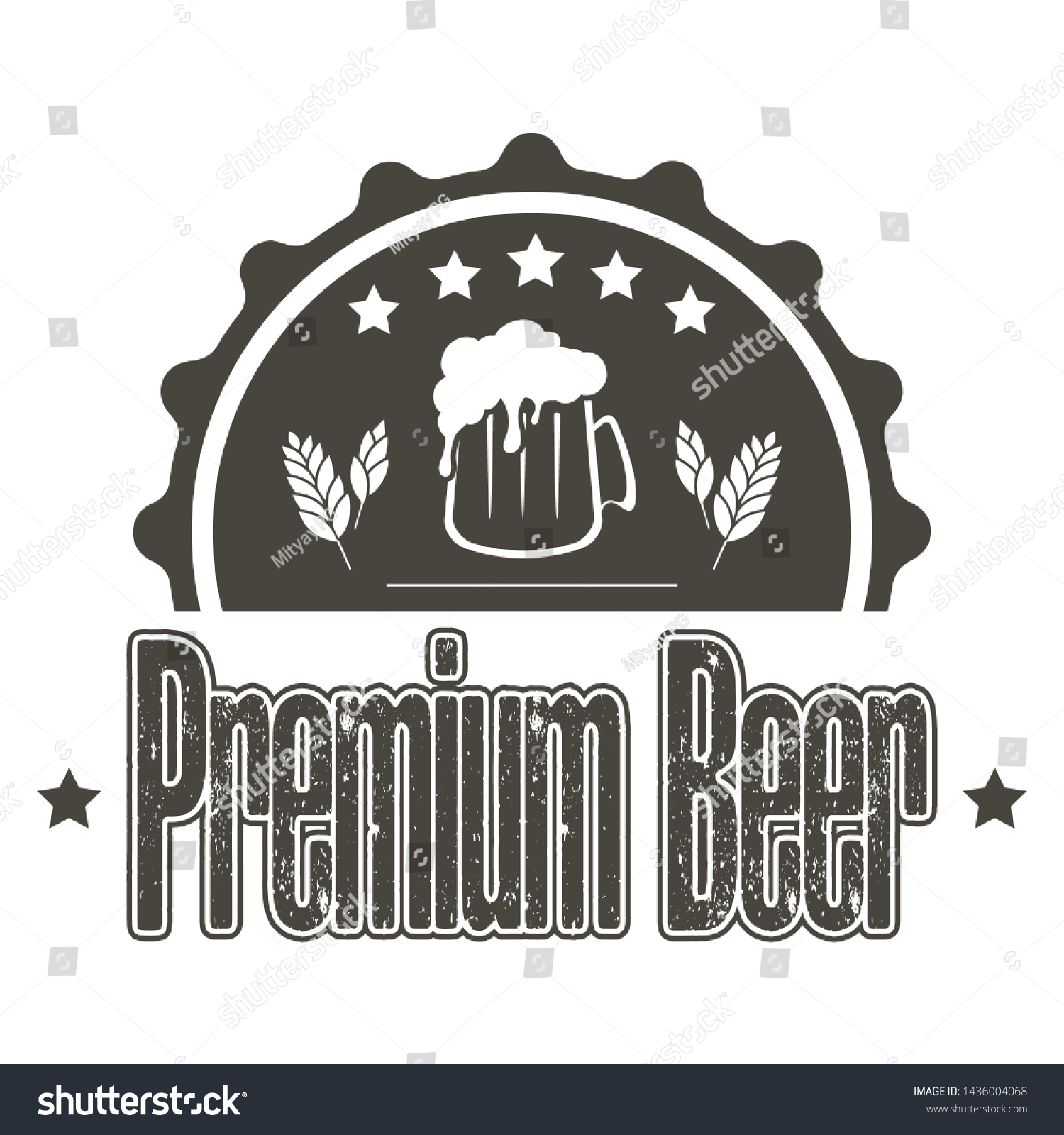 Beer Typography Beer Logo Template Design Stock Vector (Royalty Free ...