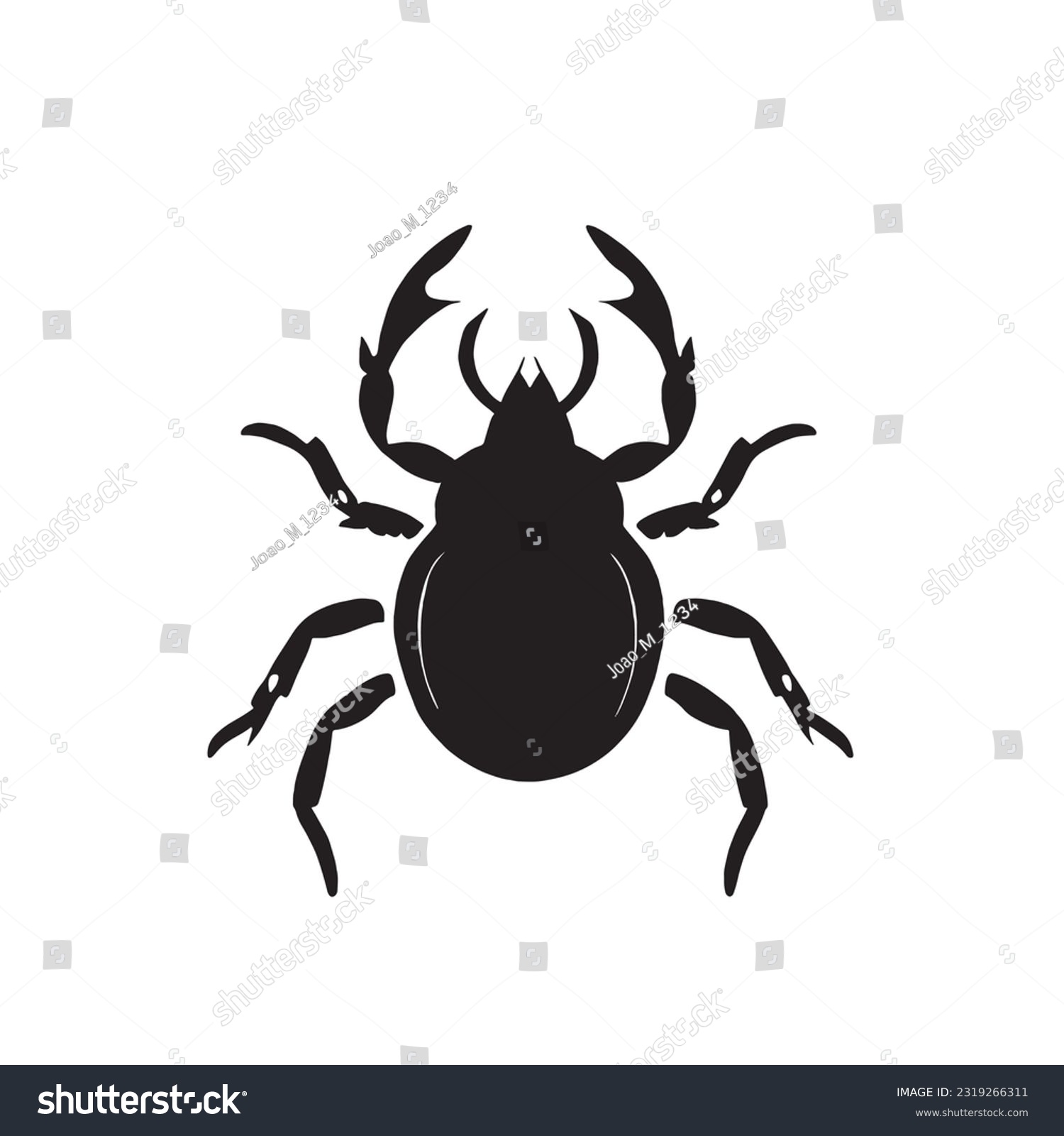 SVG of beetle icon in black color svg