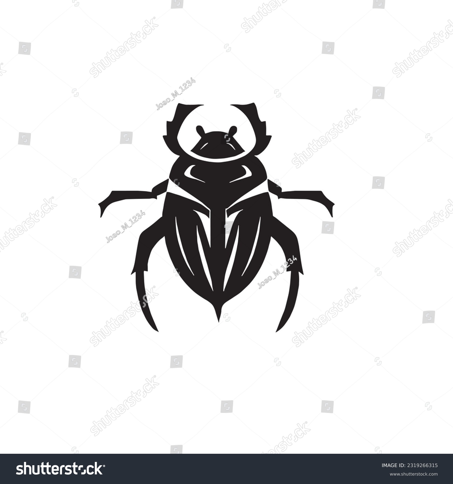 SVG of beetle icon in black color svg