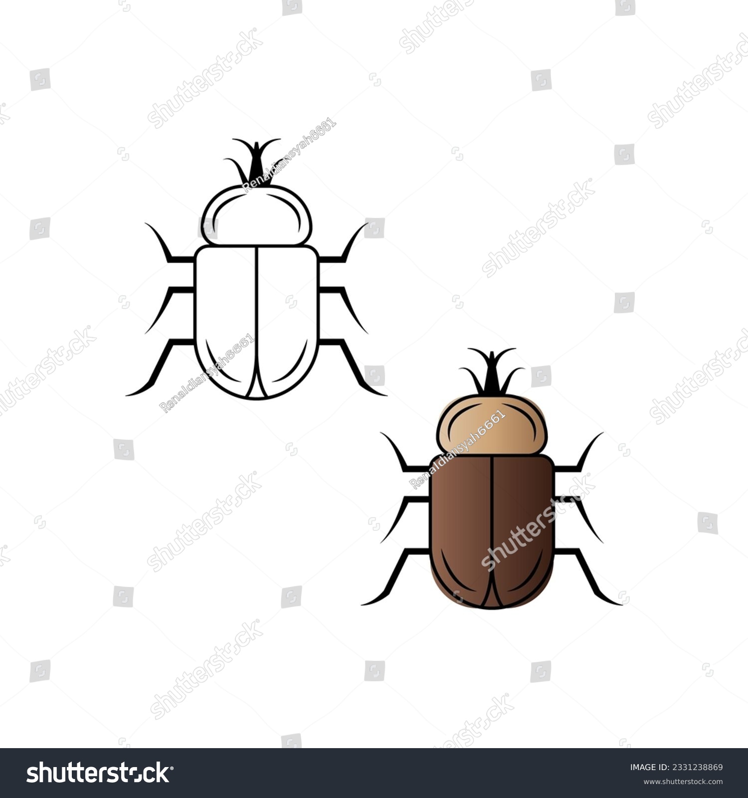 SVG of beetle icon vector illustration logo design svg