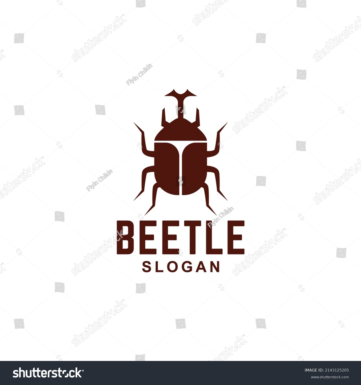 Beetle Logo Design Vector Illustration Stock Vector (Royalty Free ...