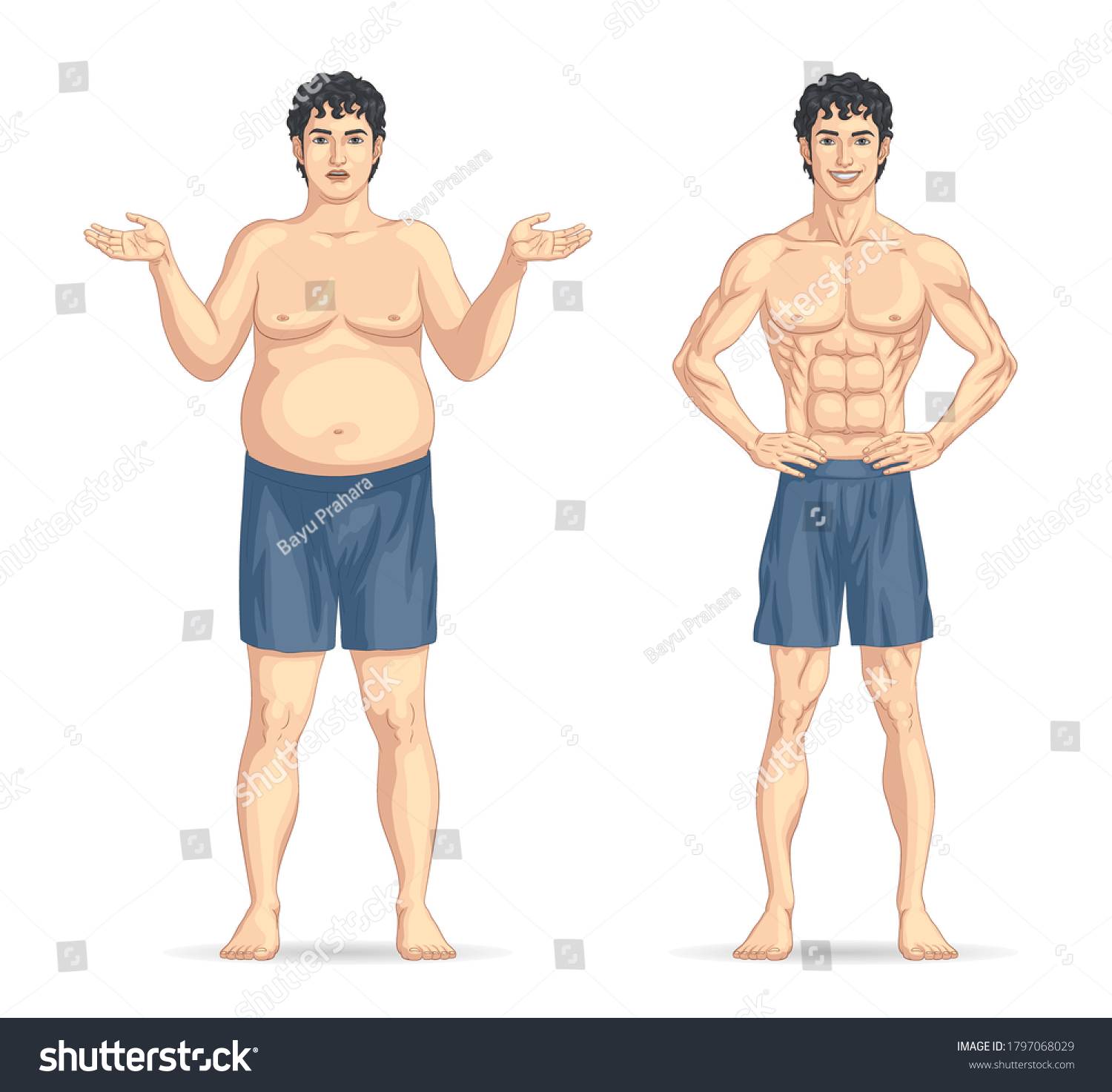 2,206 Before and after man Stock Vectors, Images & Vector Art ...