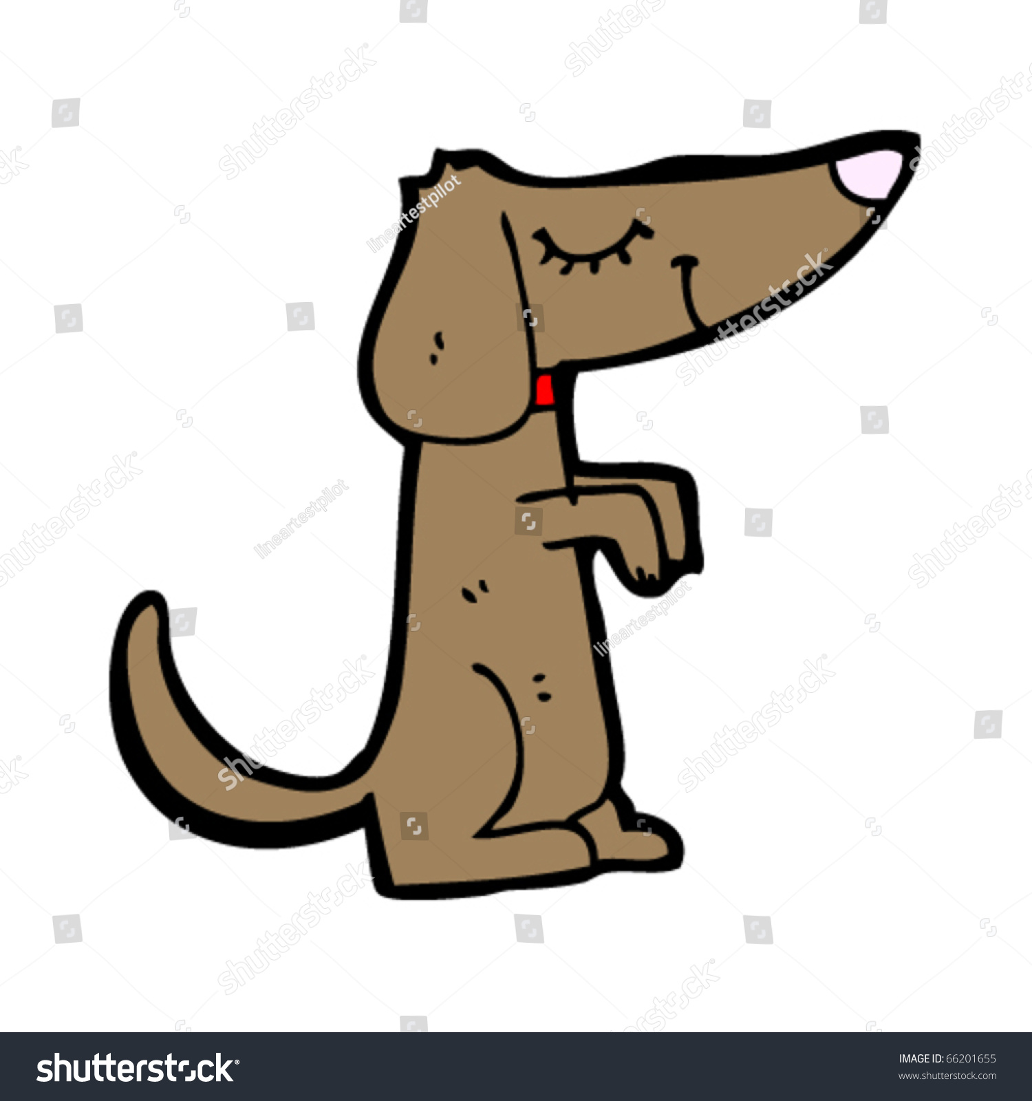 Begging Dog Cartoon Stock Vector 66201655 - Shutterstock