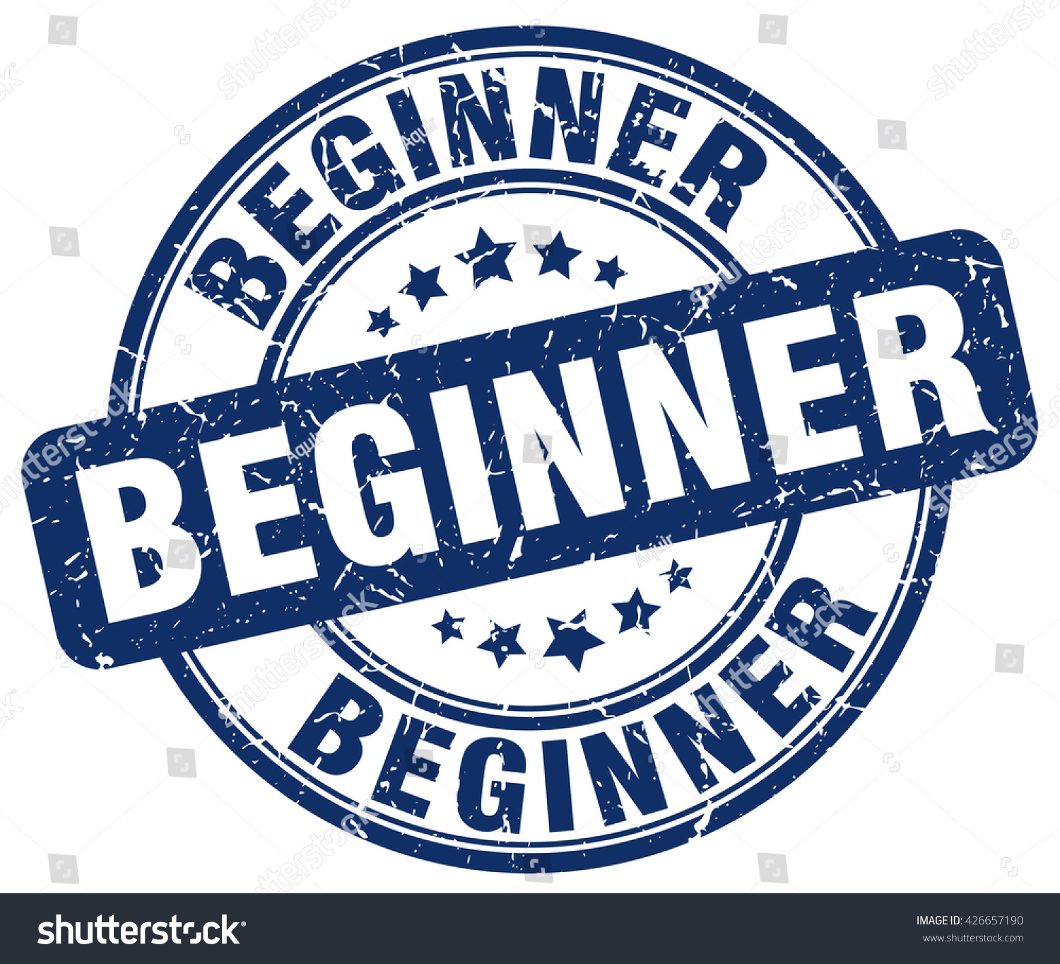 beginner stamp stock vector